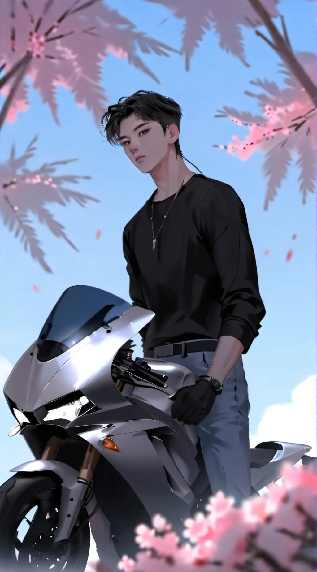 ai character: <biker€ background