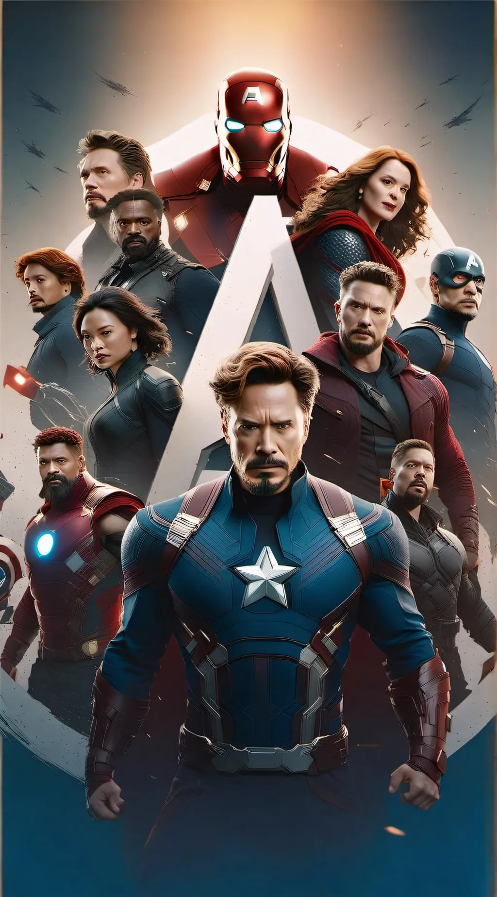 ai character: Avengers Cast background