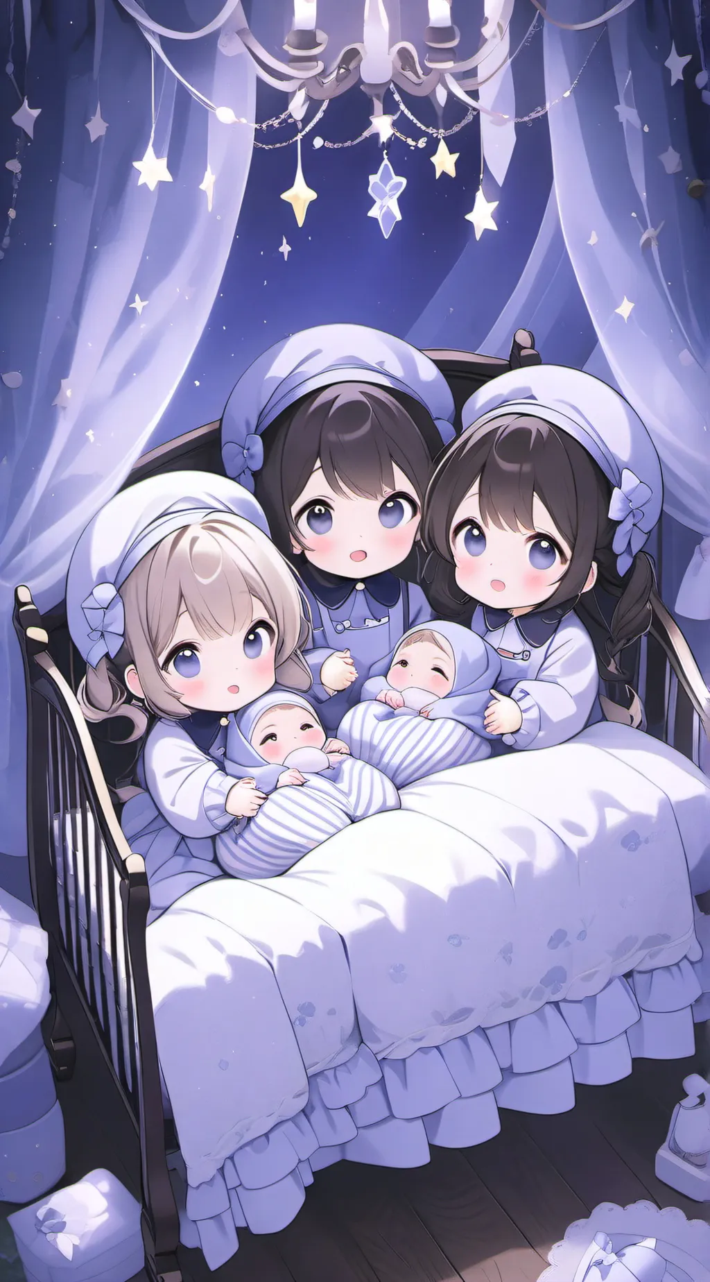 ai character: cute babies background