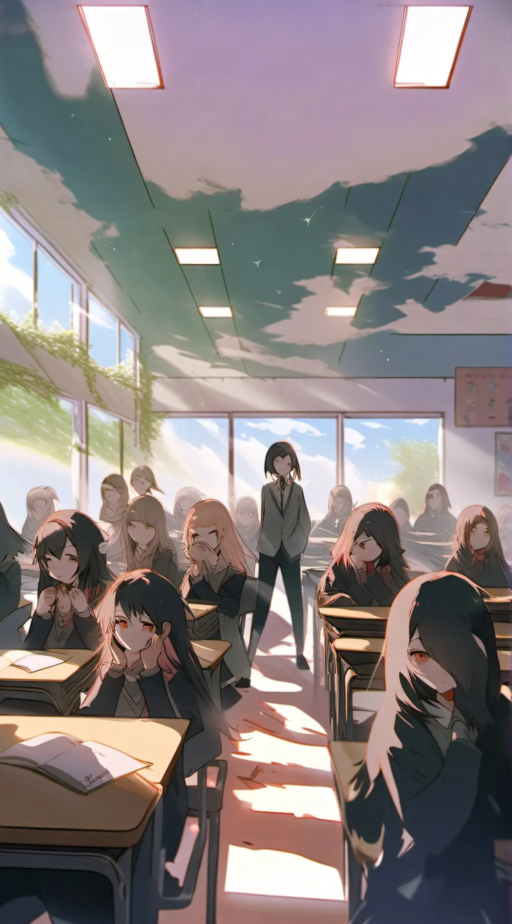 ai character: Highschool villain background