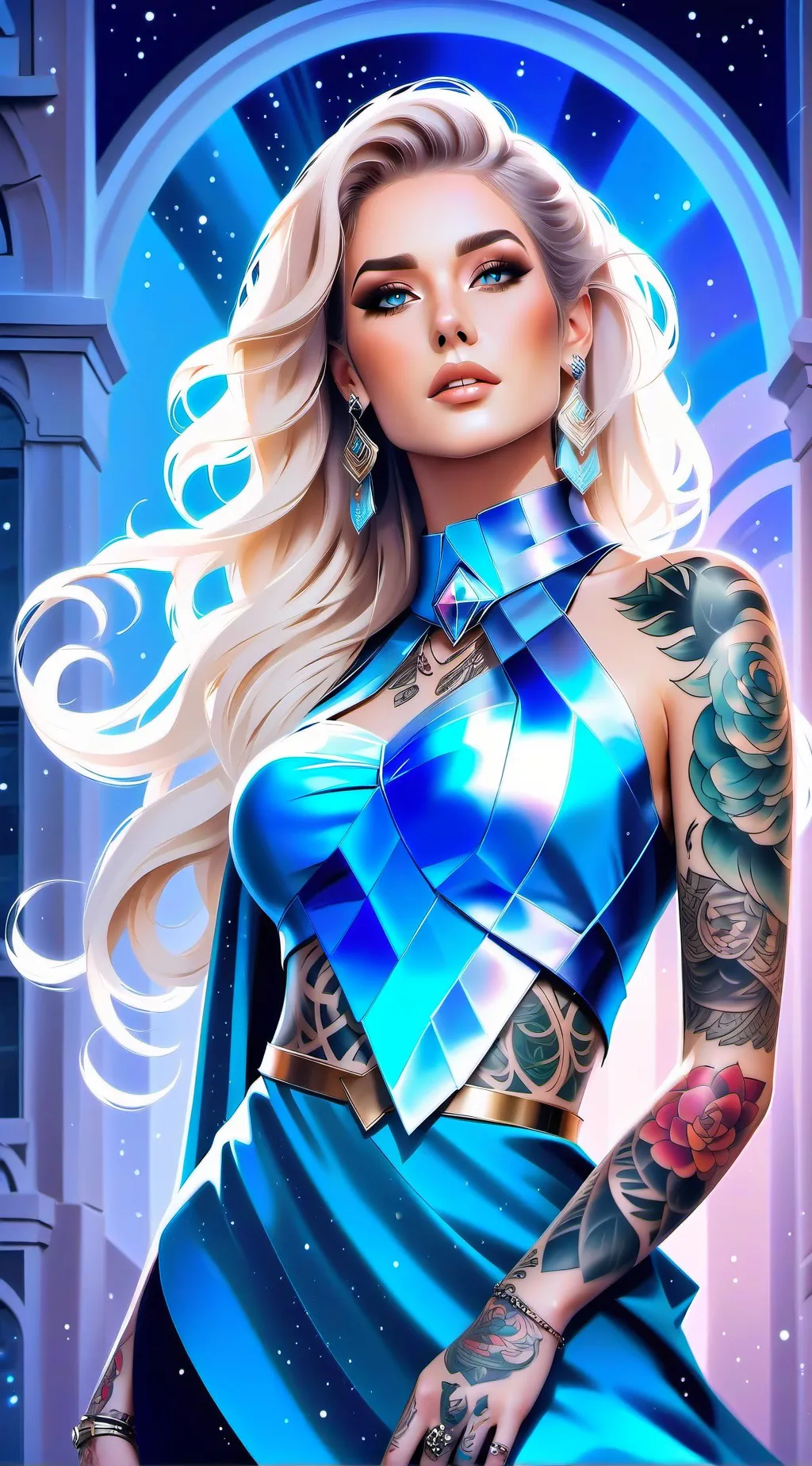 ai character: Aurora background