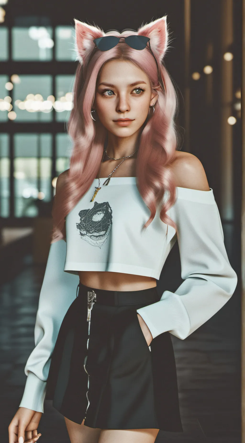 ai character: kitten  background