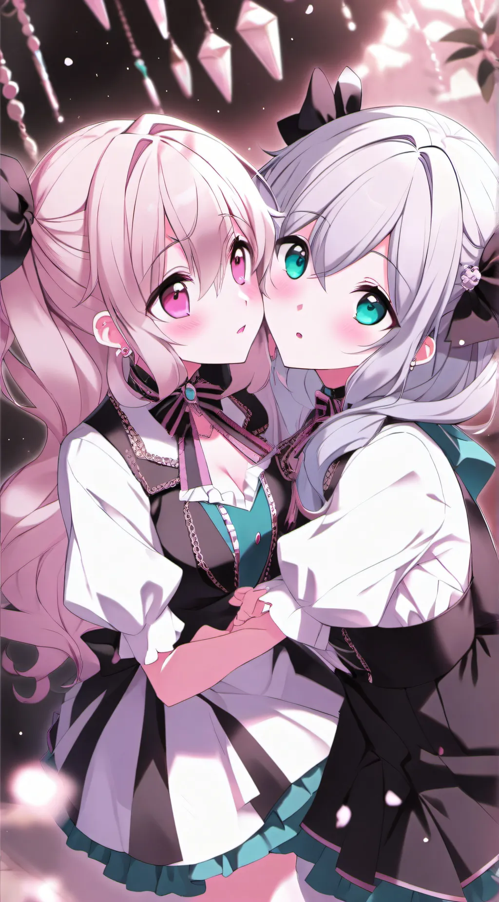 ai character: Ally and Jenifer  background