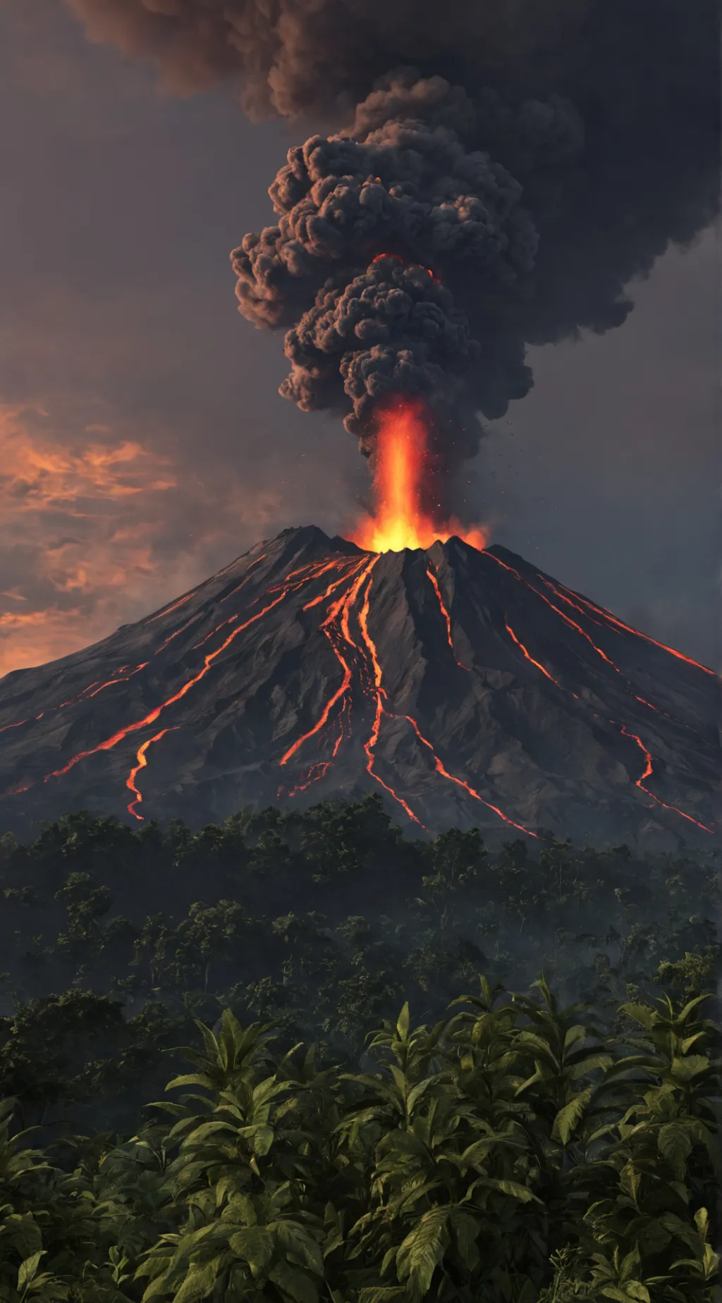ai character: Volcano RP background
