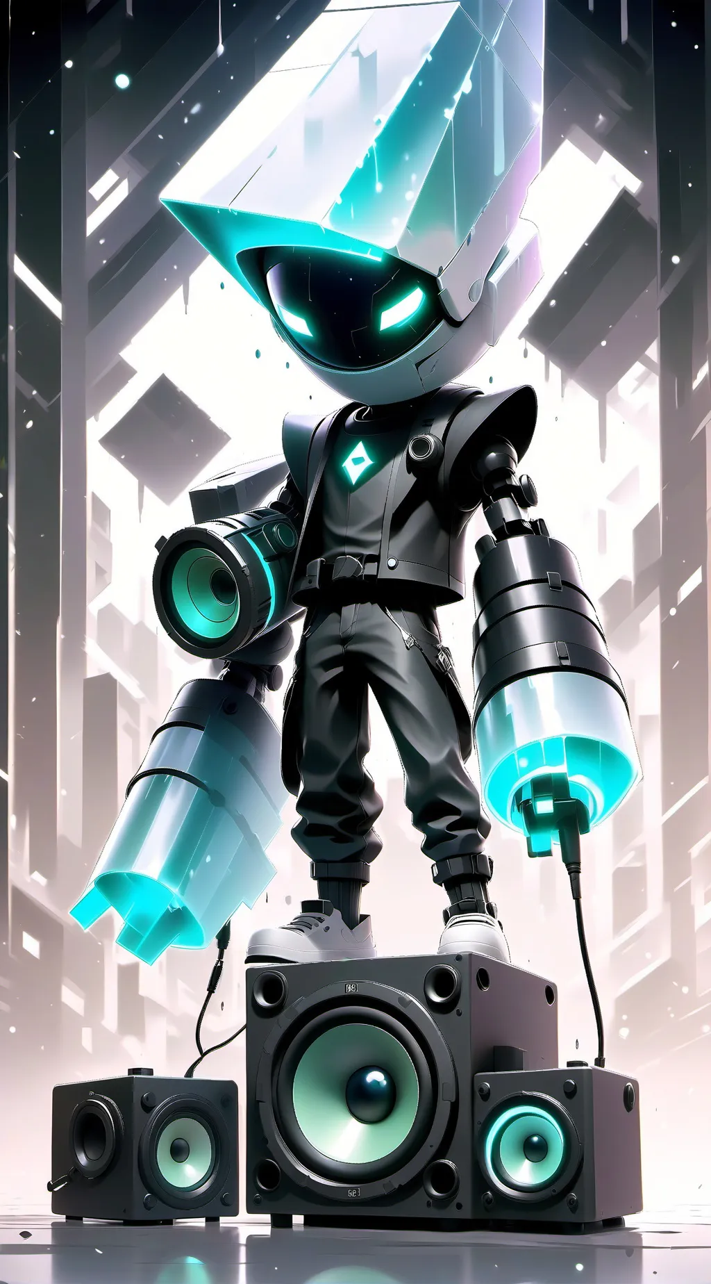 ai character: titan cameraman background