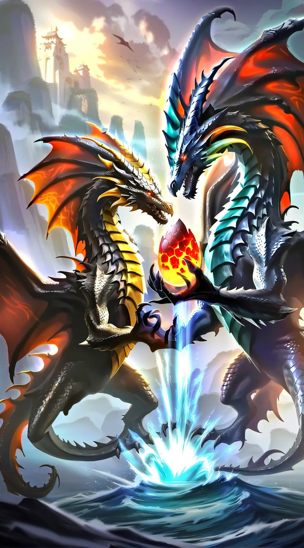 ai character: baby dragon background