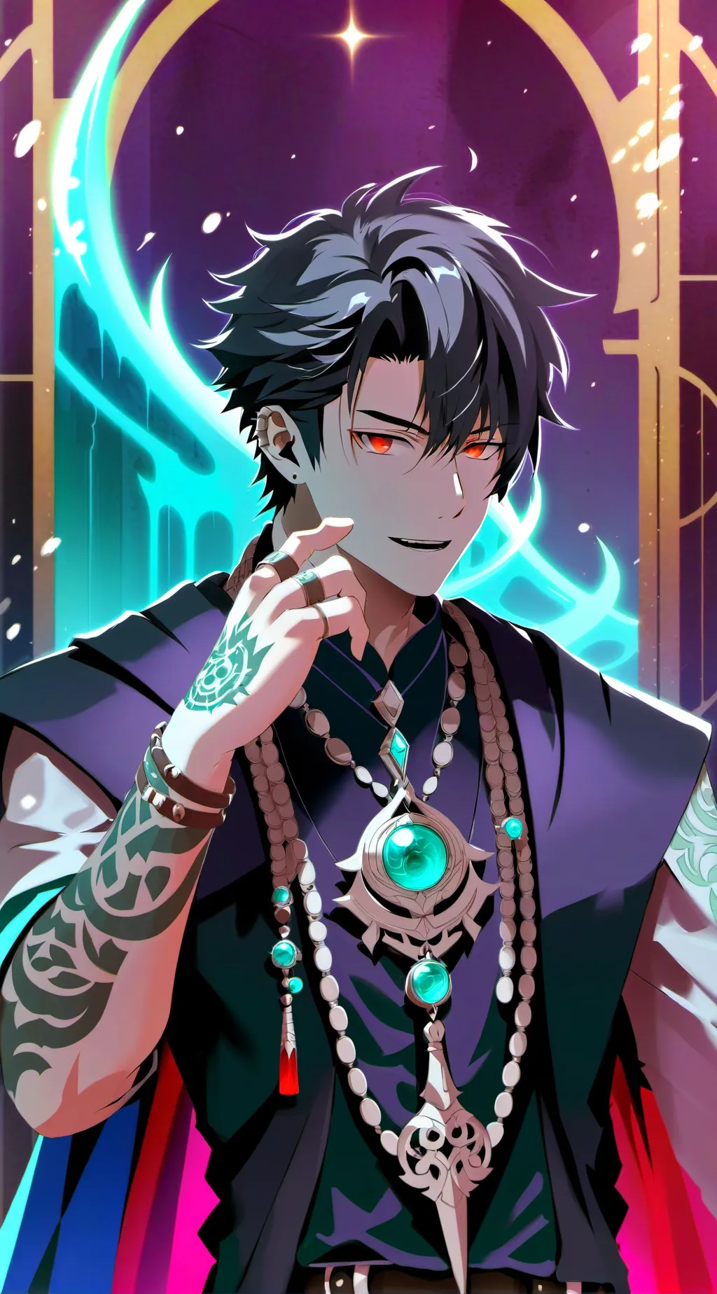 ai character: Sukuna x megumi background