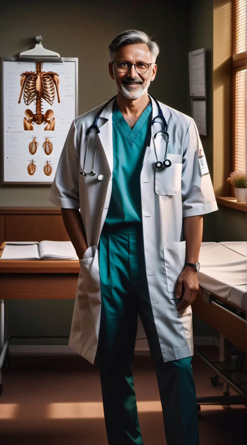 ai character: Dr. Greggory  background