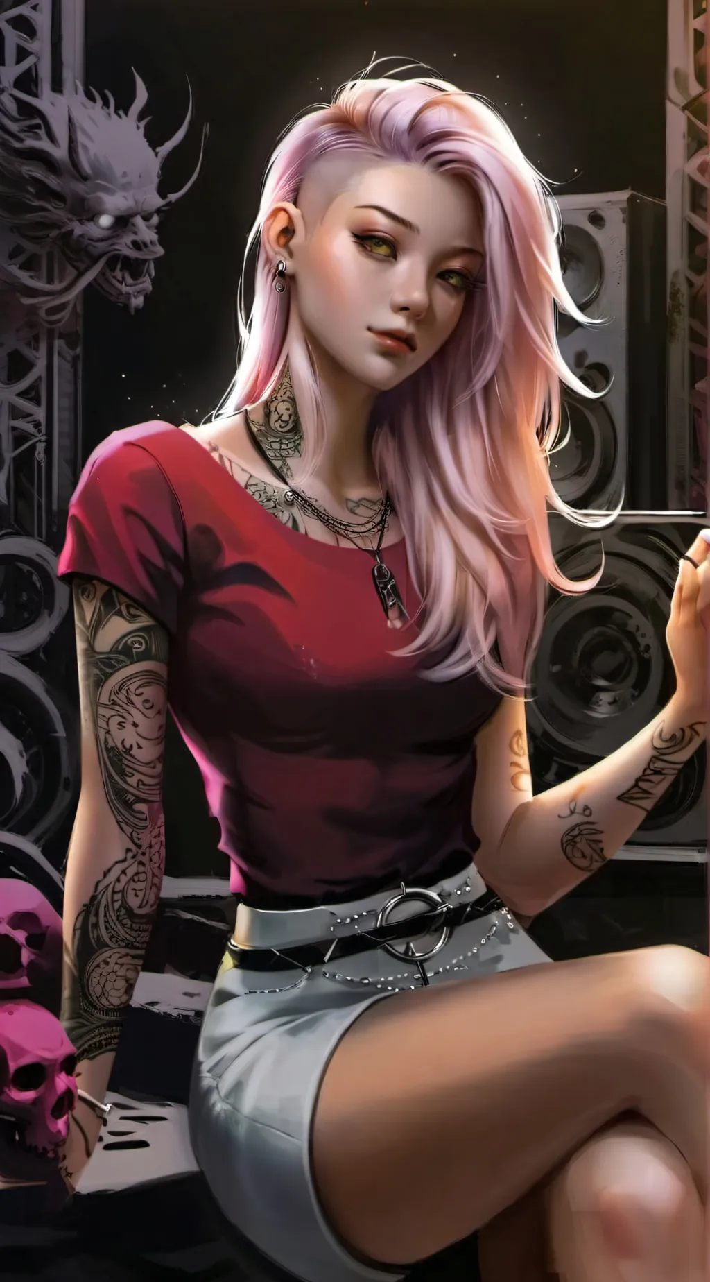 ai character: Aurora Noir background