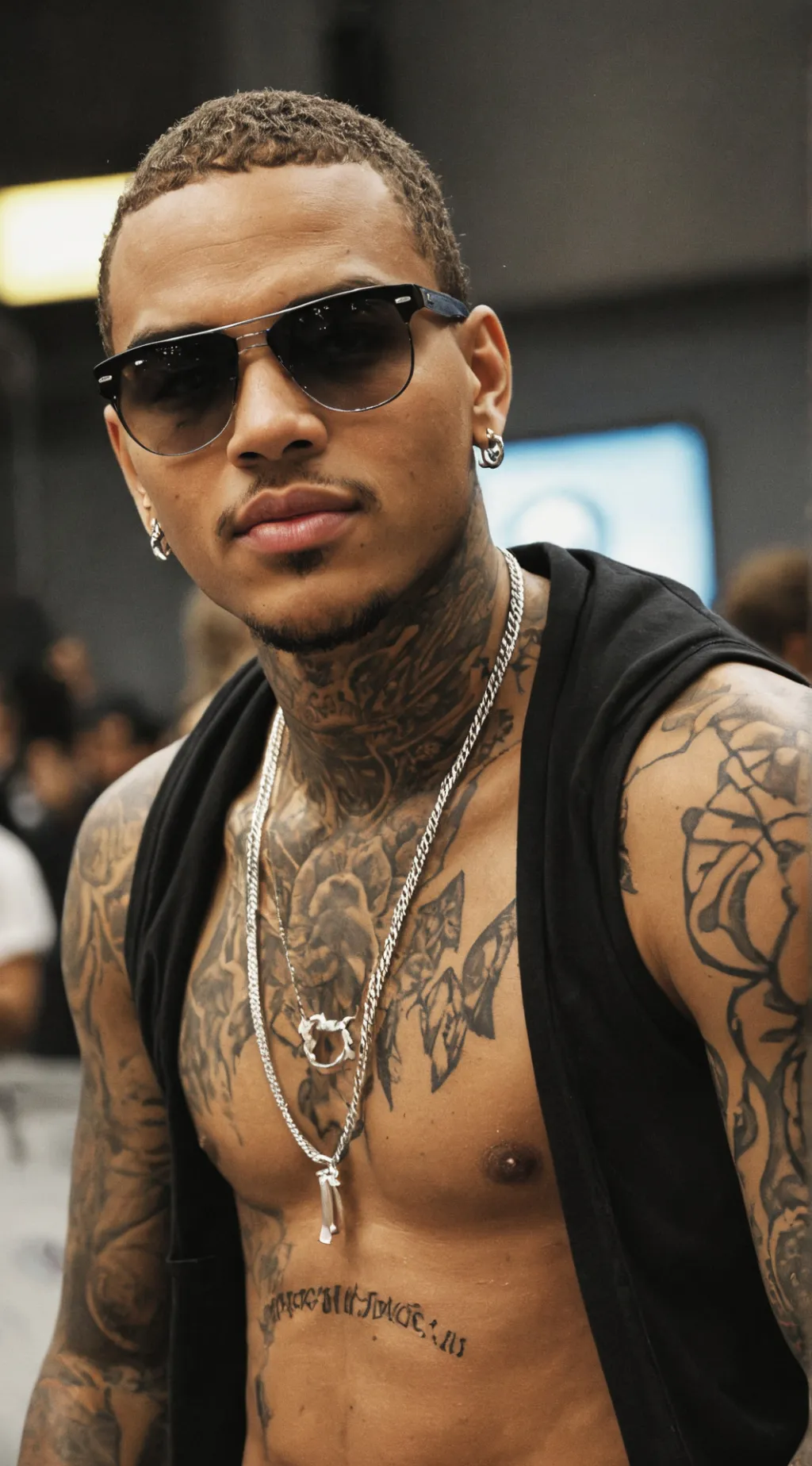 ai character: chris brown background