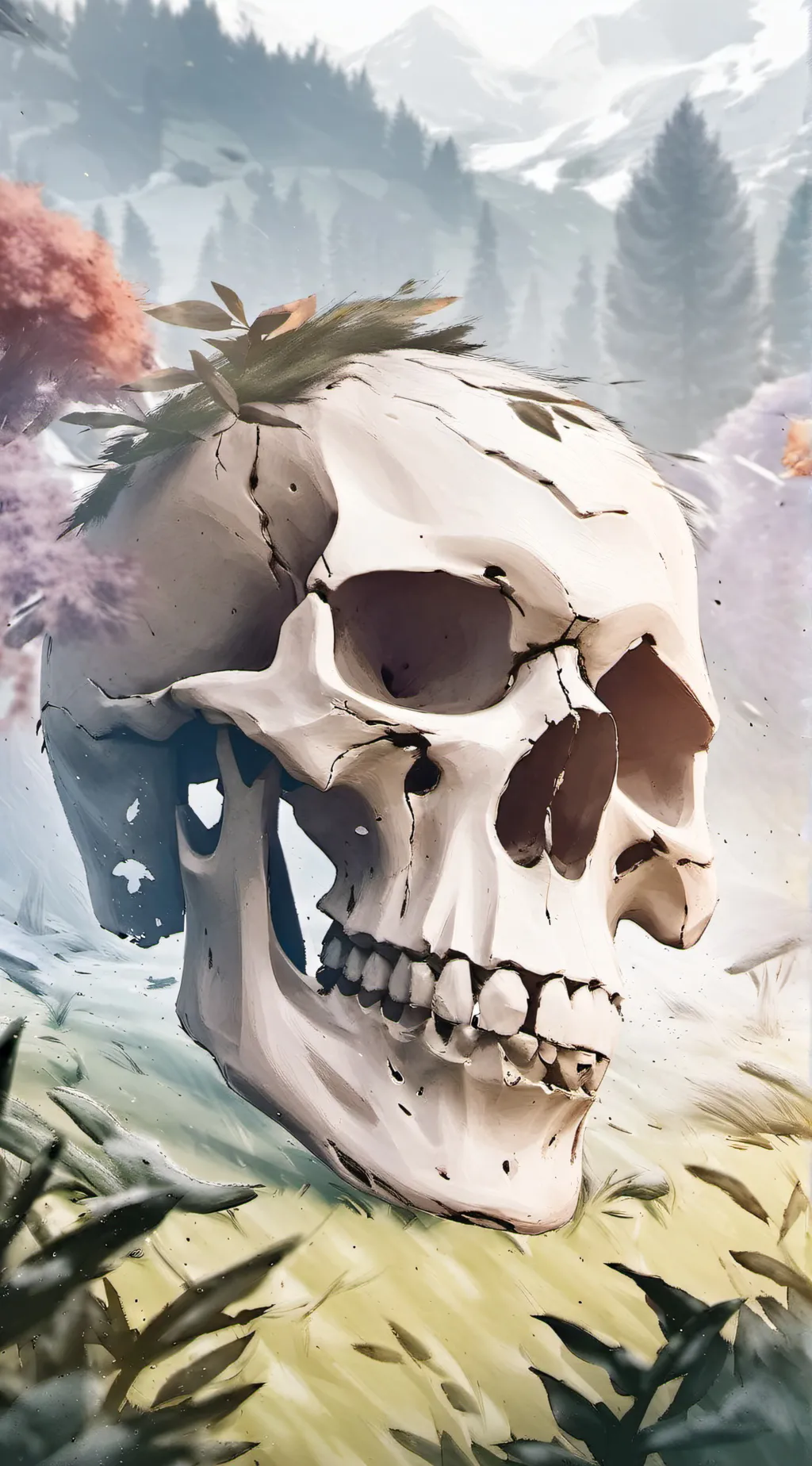 ai character: Skull 💀  background