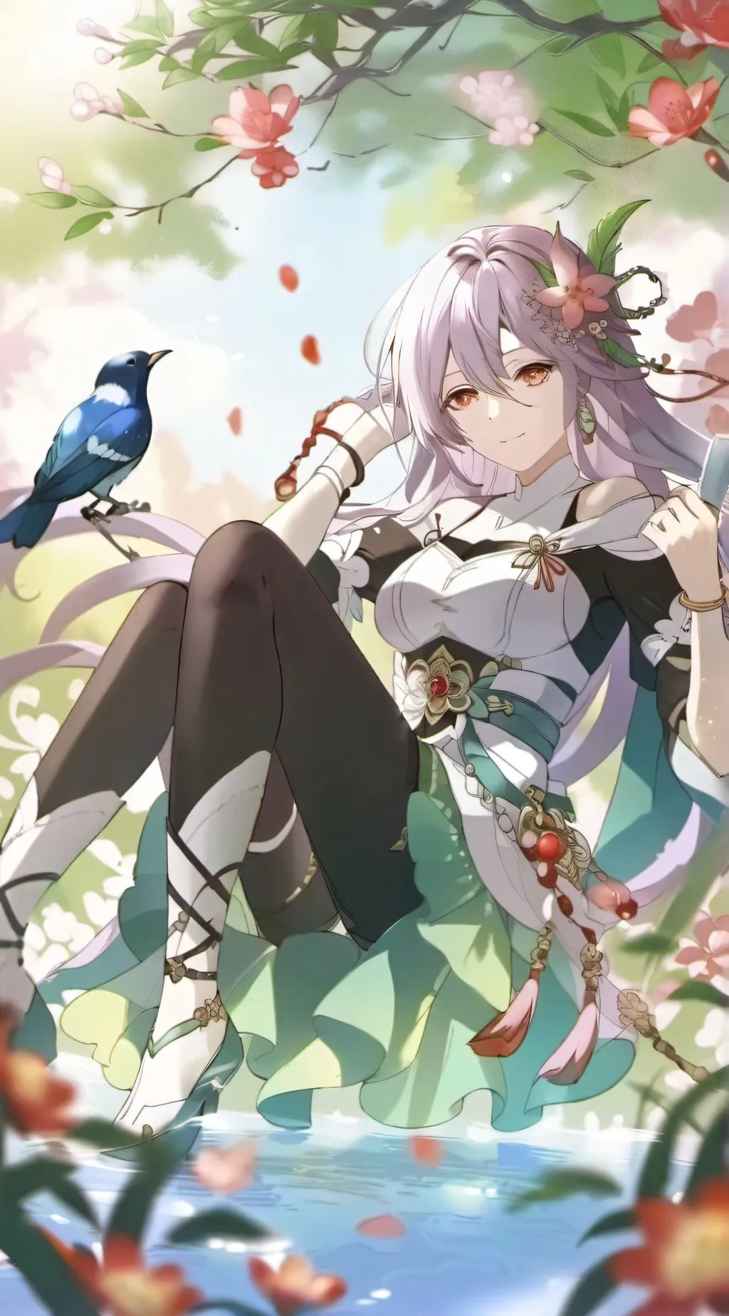 ai character: Miss circle background