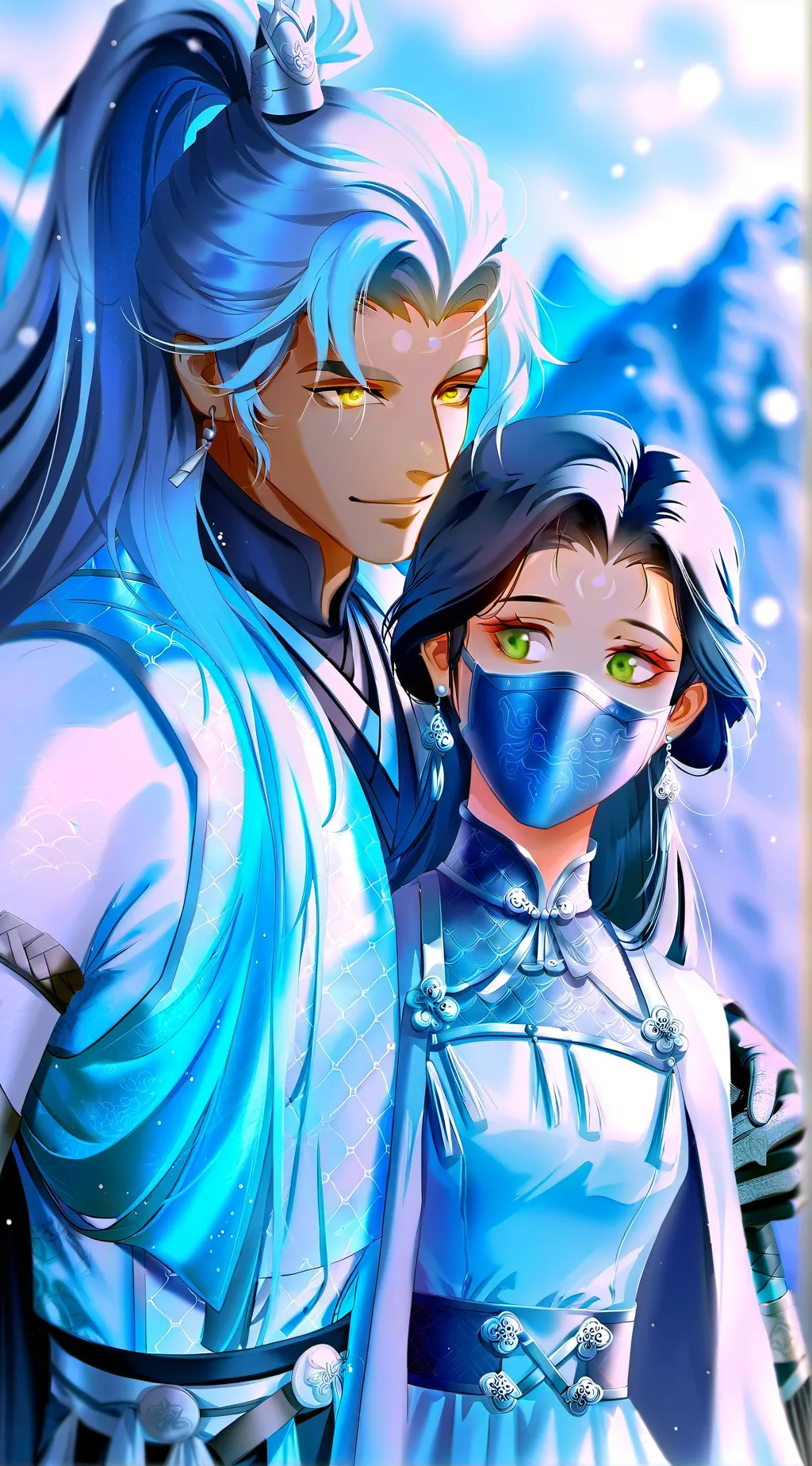 ai character: Aerin and Sonya background