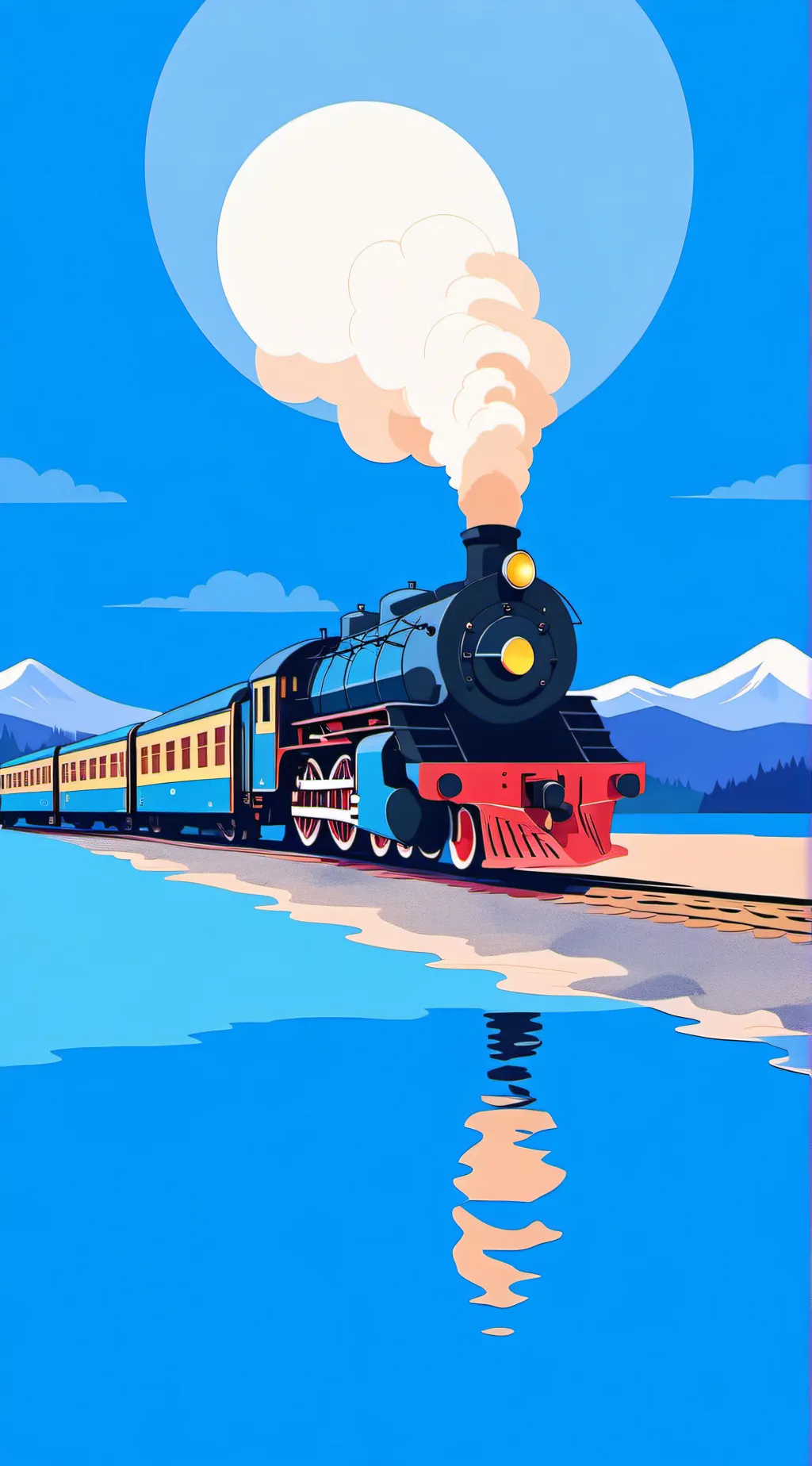 ai character: Steam locomotive background