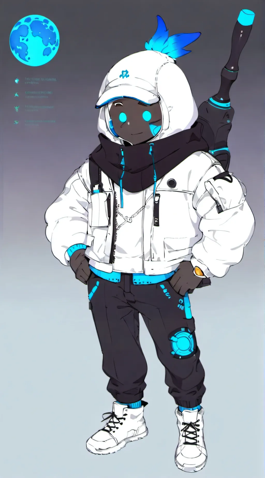 ai character: solarballs background