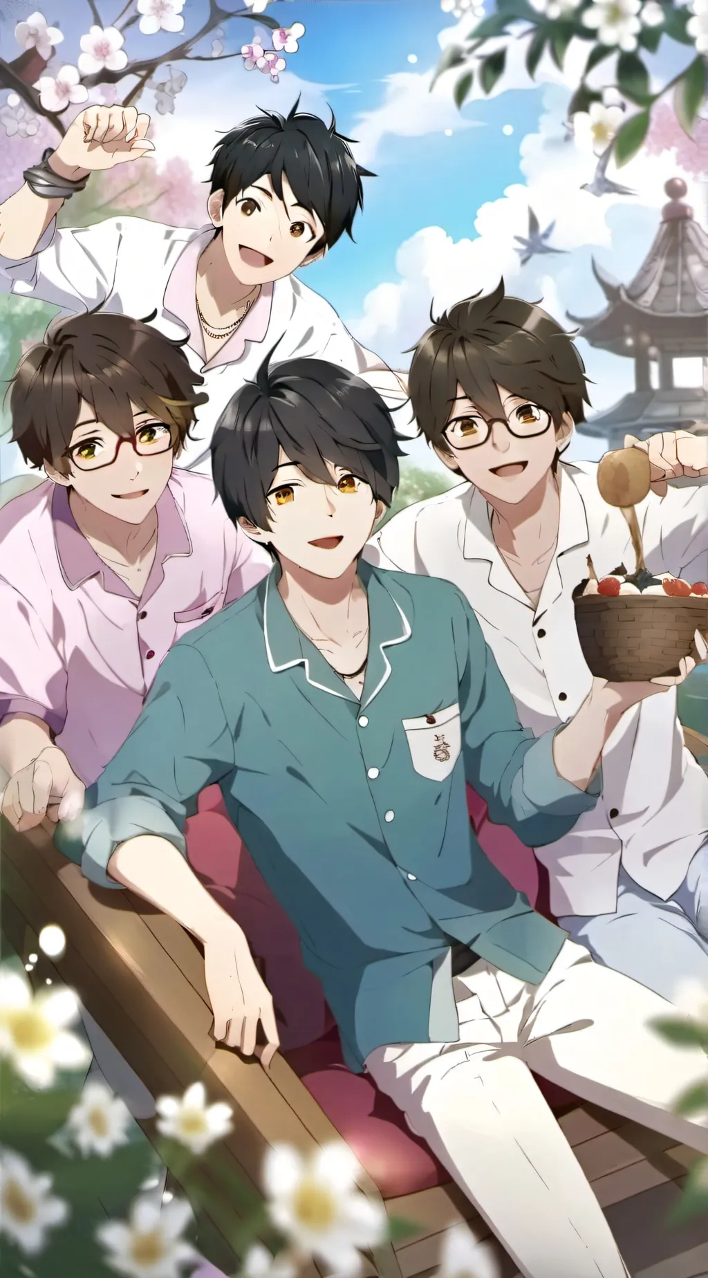 ai character: boys sleepover background