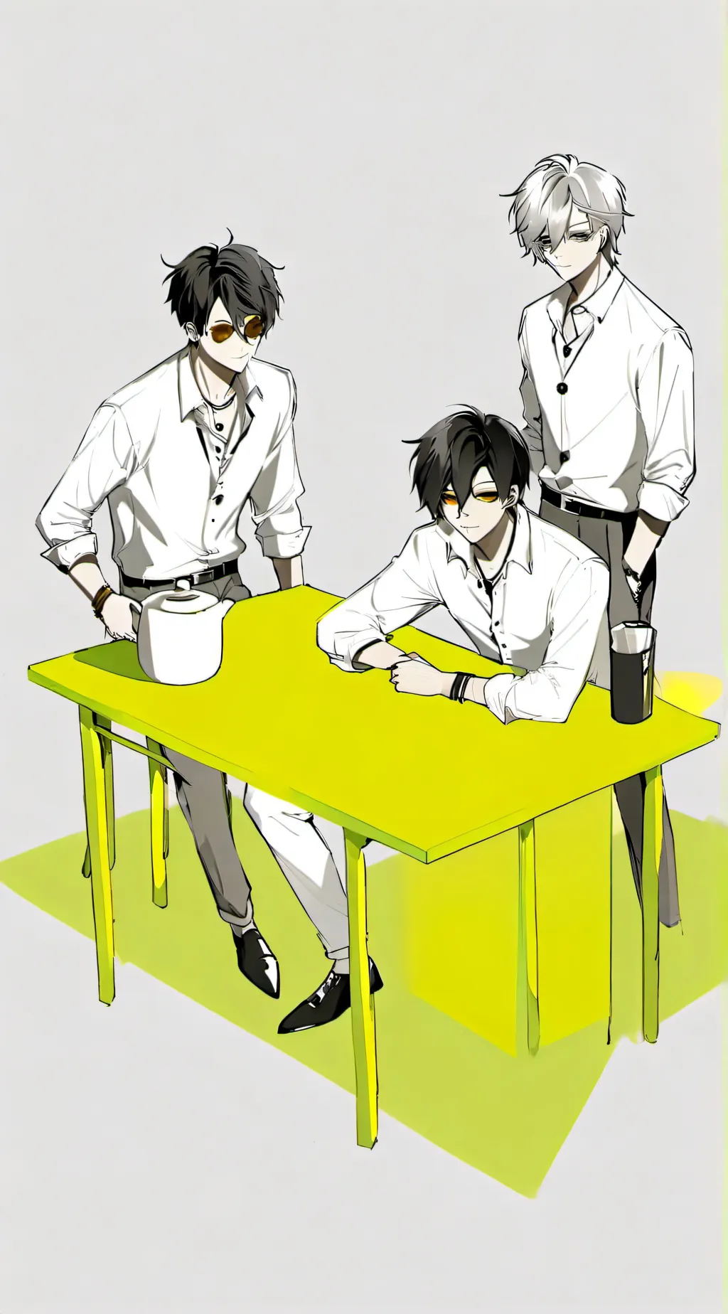 ai character: the table  background