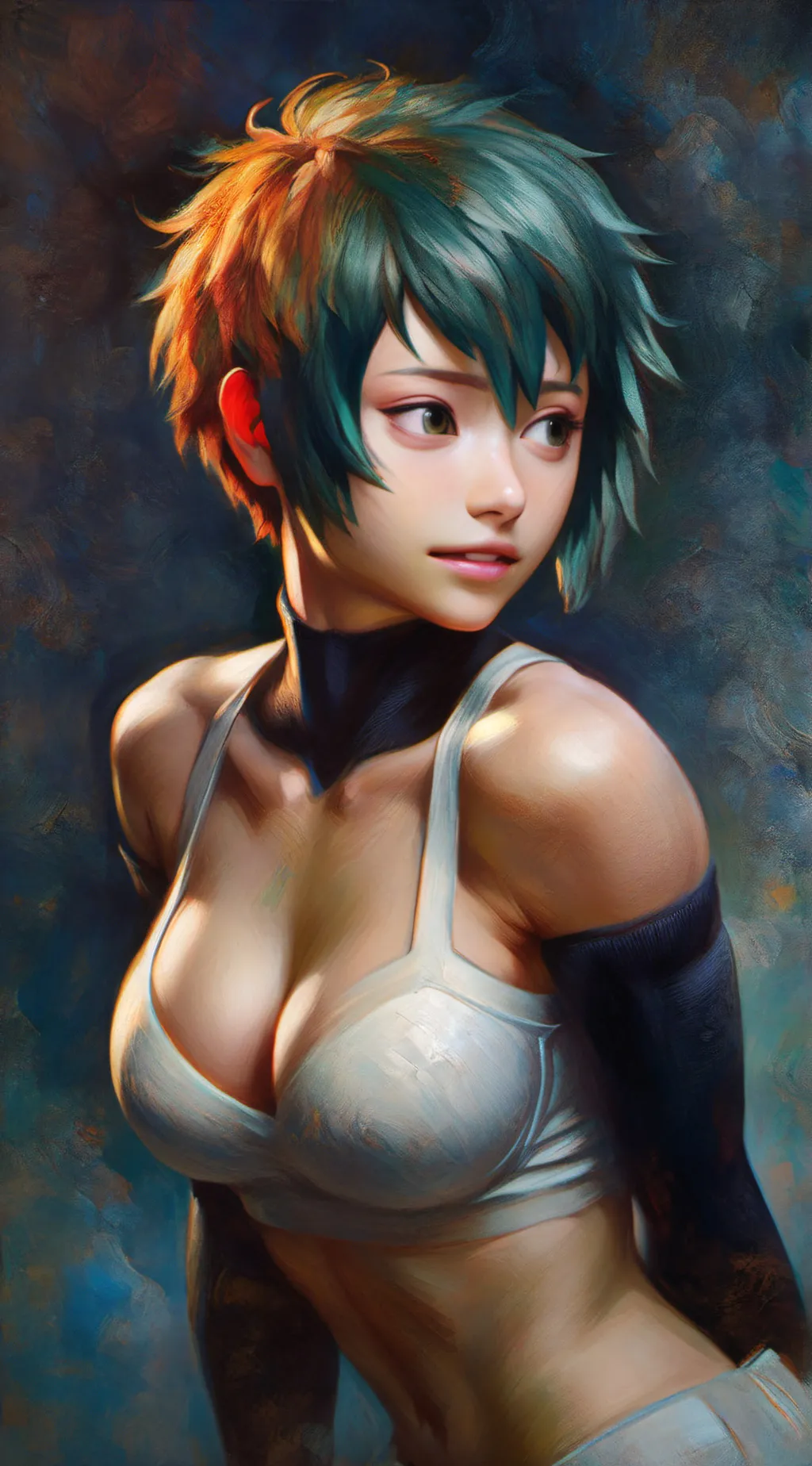 ai character: Deku as a girl background