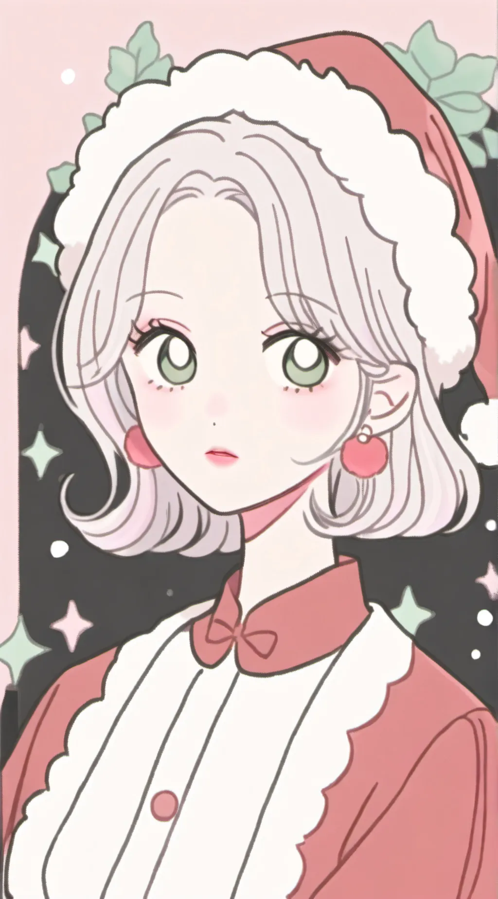 ai character: Mrs Claus  background