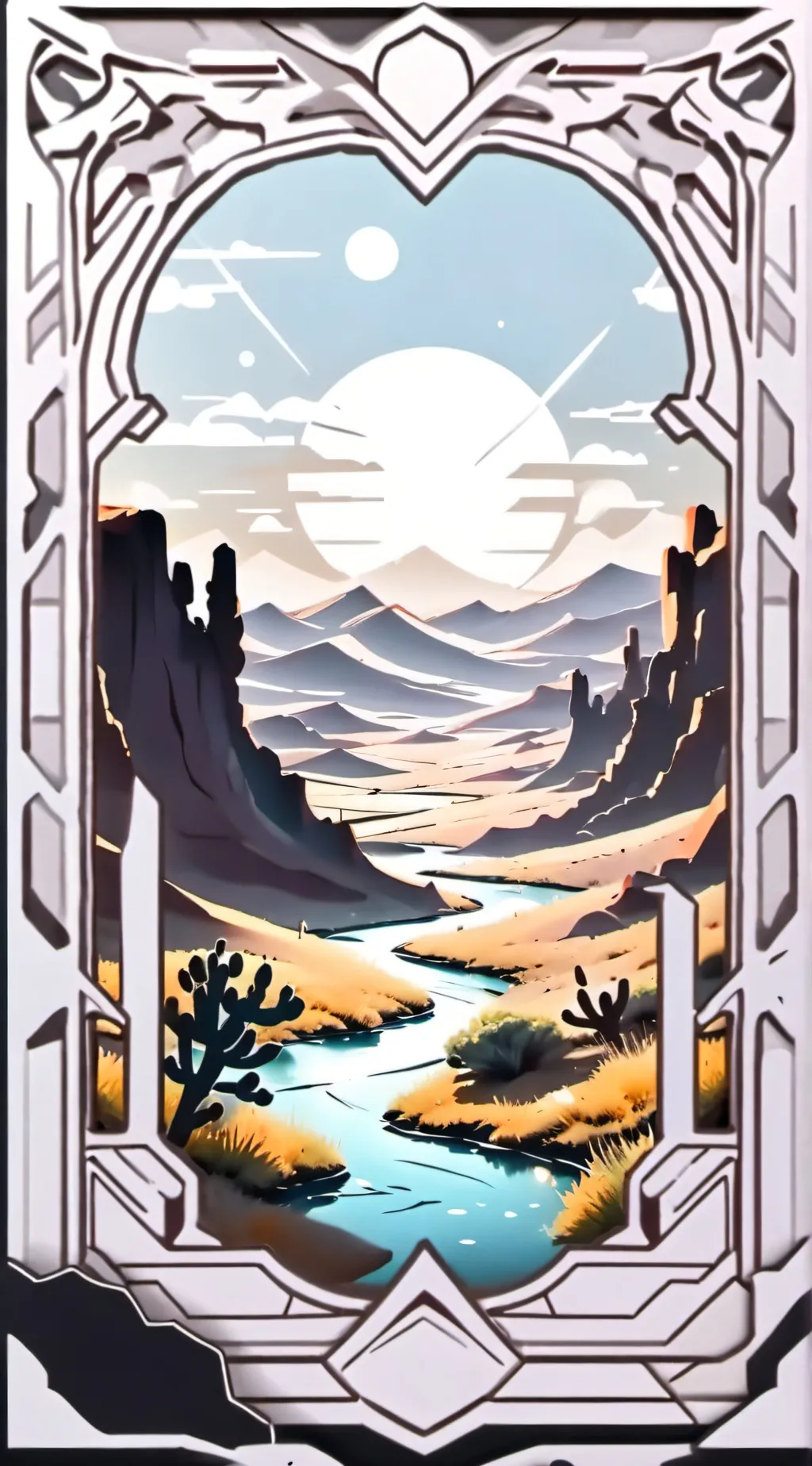 ai character: desert  background