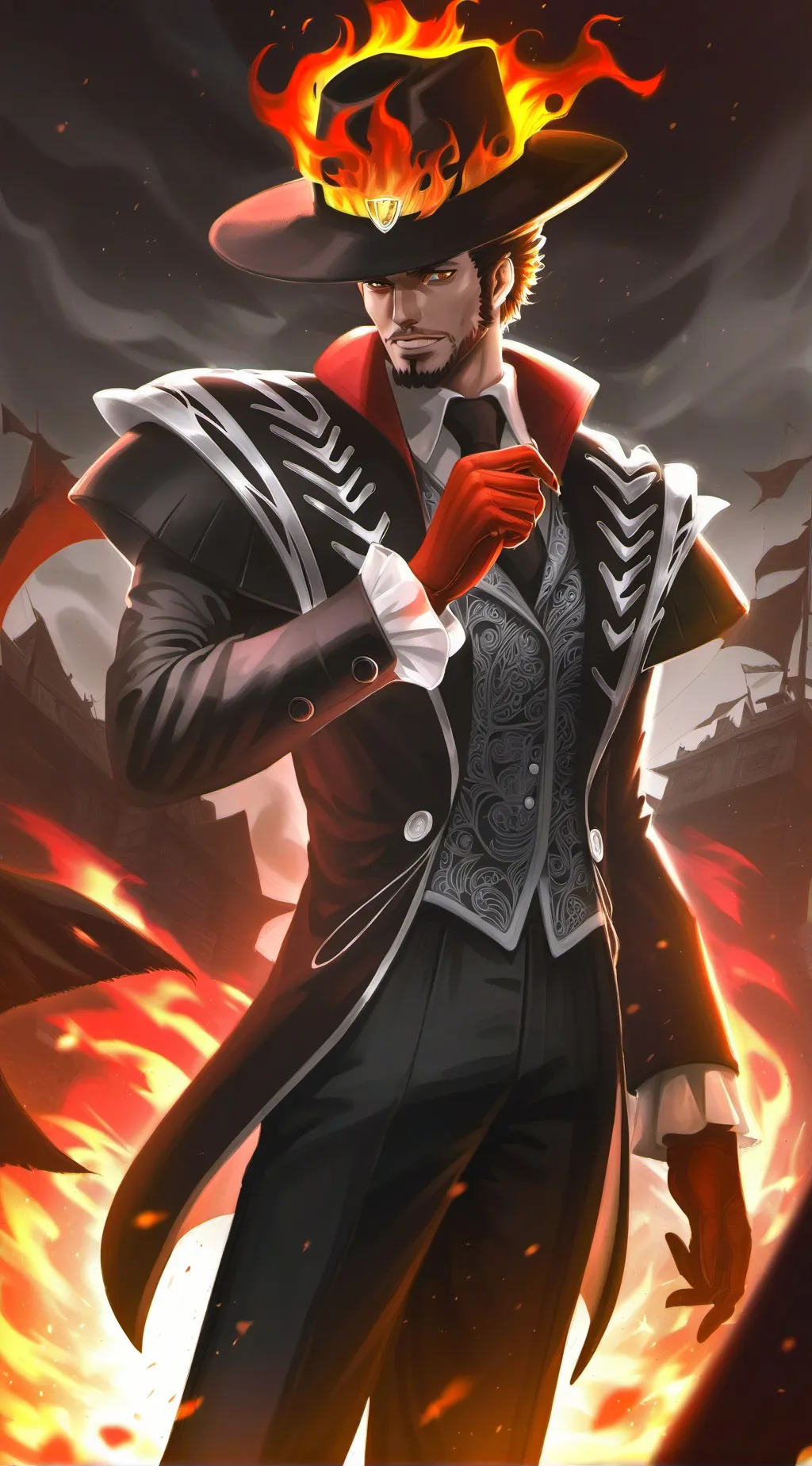 ai character: Dracula Mihawk background