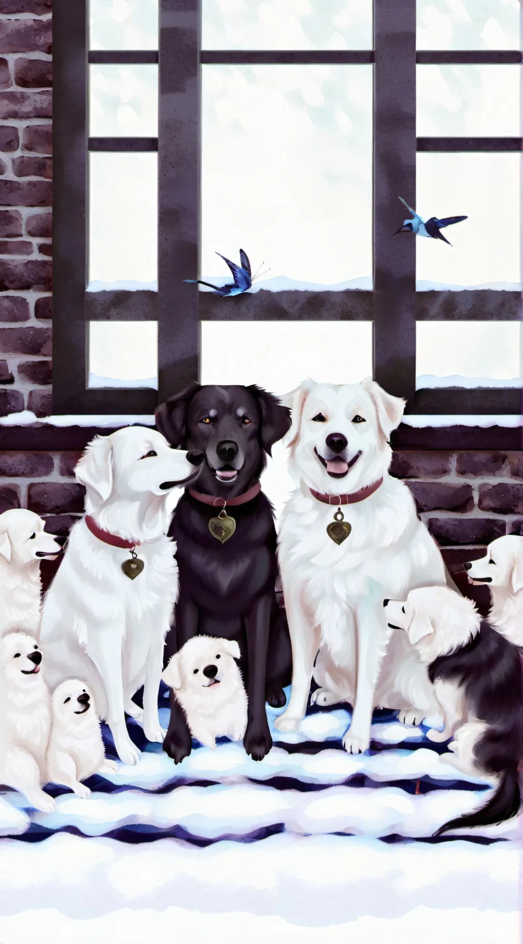 ai character: Dog shelter background