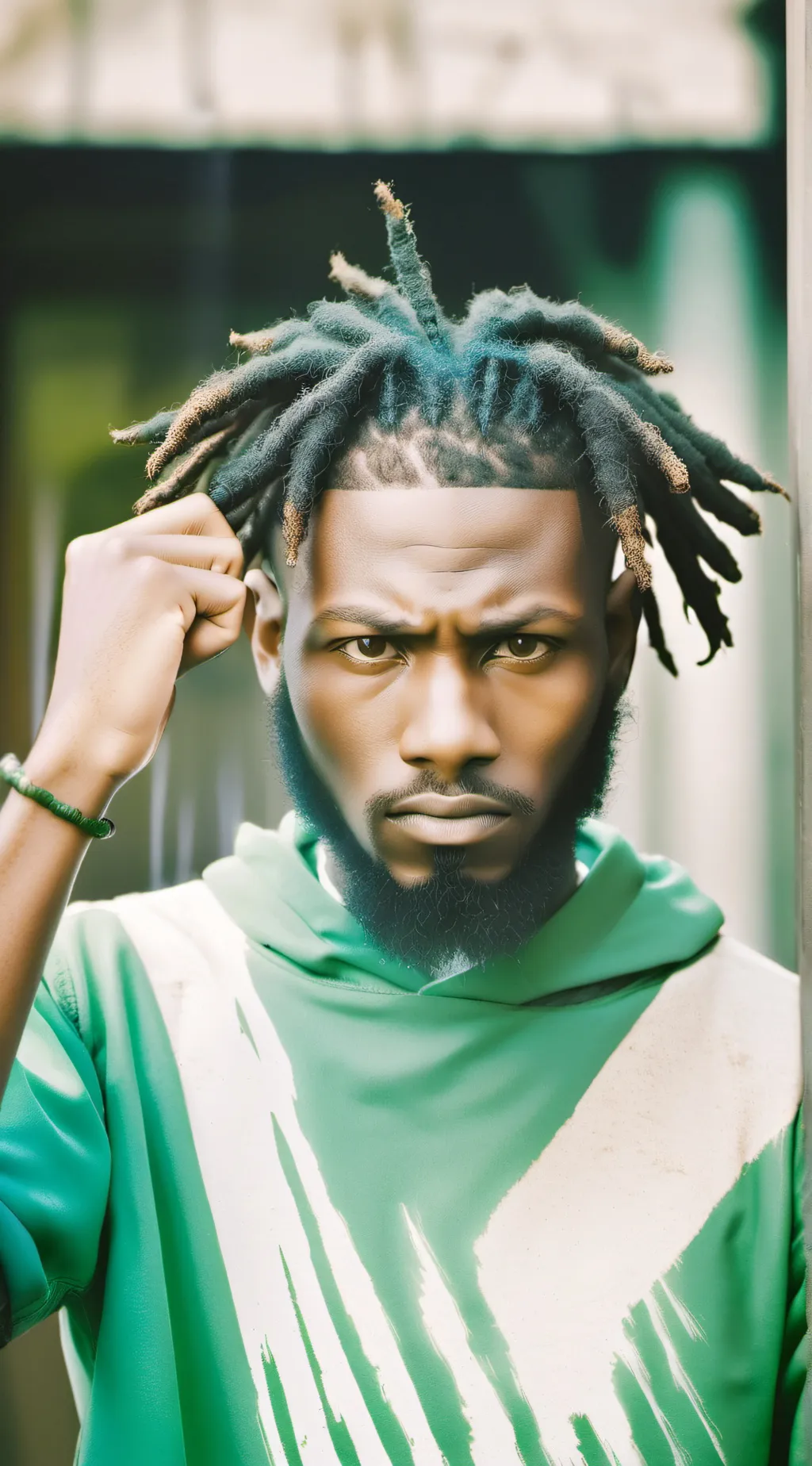 ai character: Dreadlocked Protector background