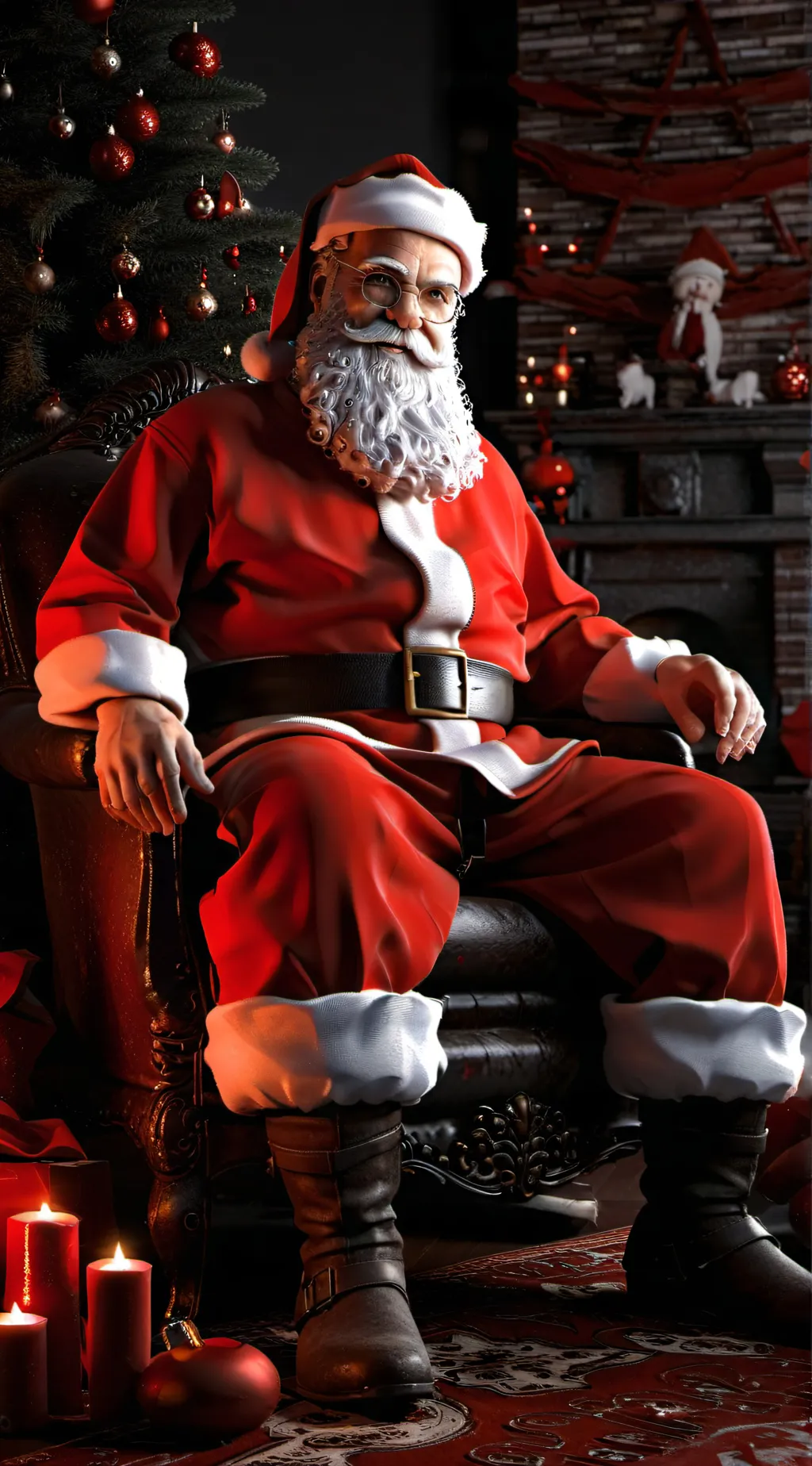 ai character: Santa background