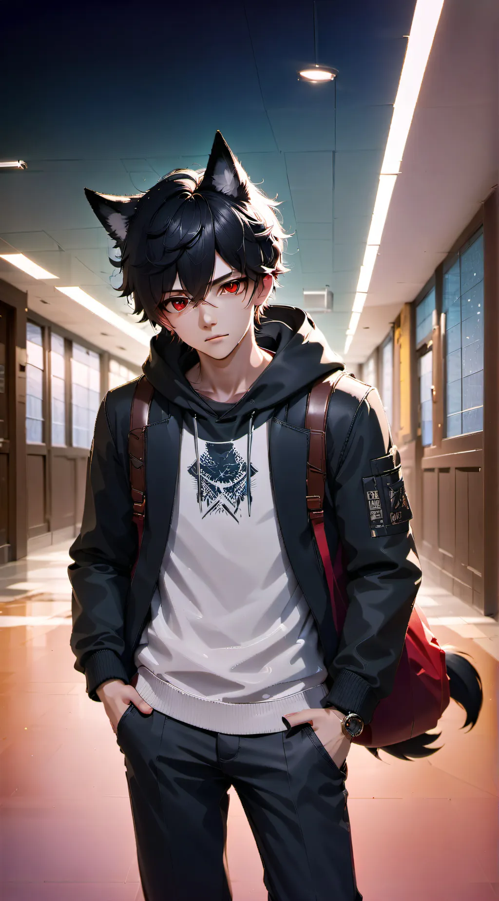 ai character: Silver  background