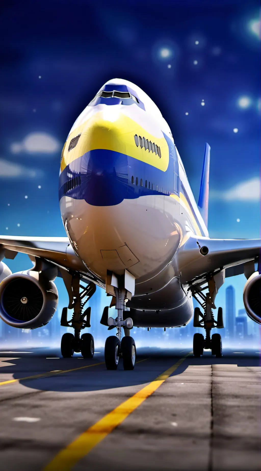 ai character: boeing 747  background