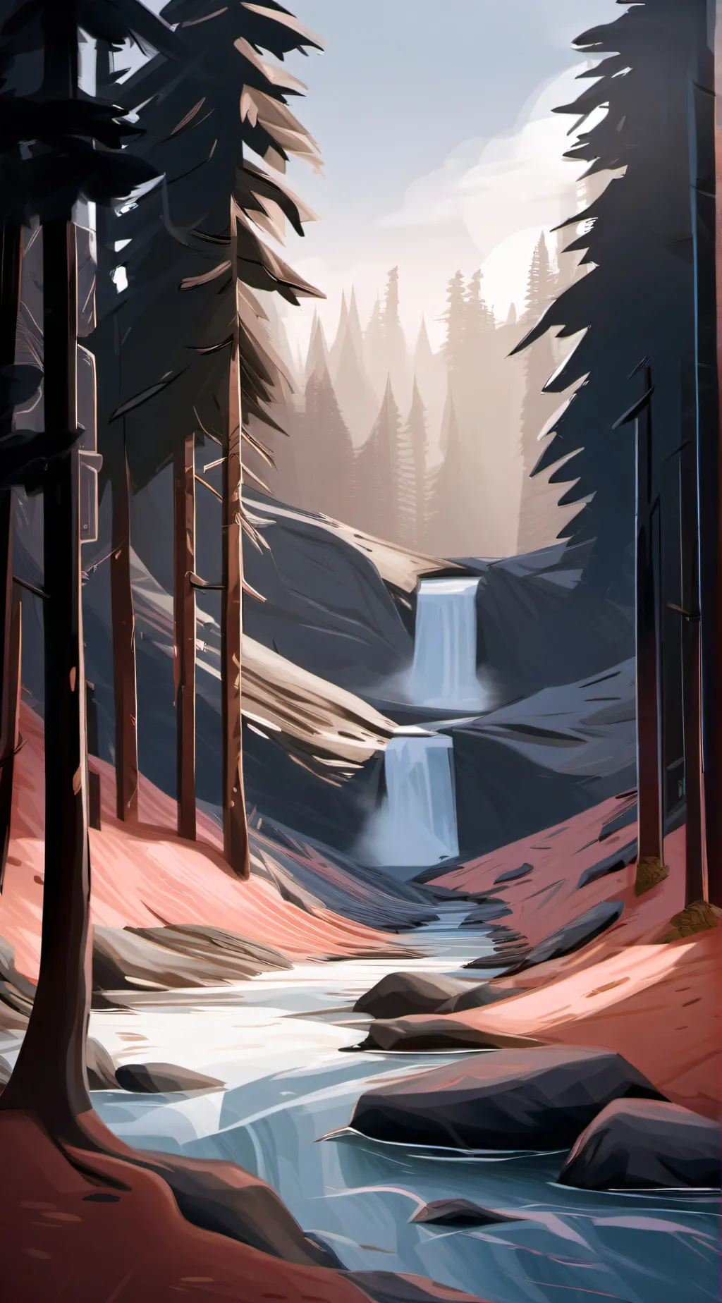 ai character: gravty falls background