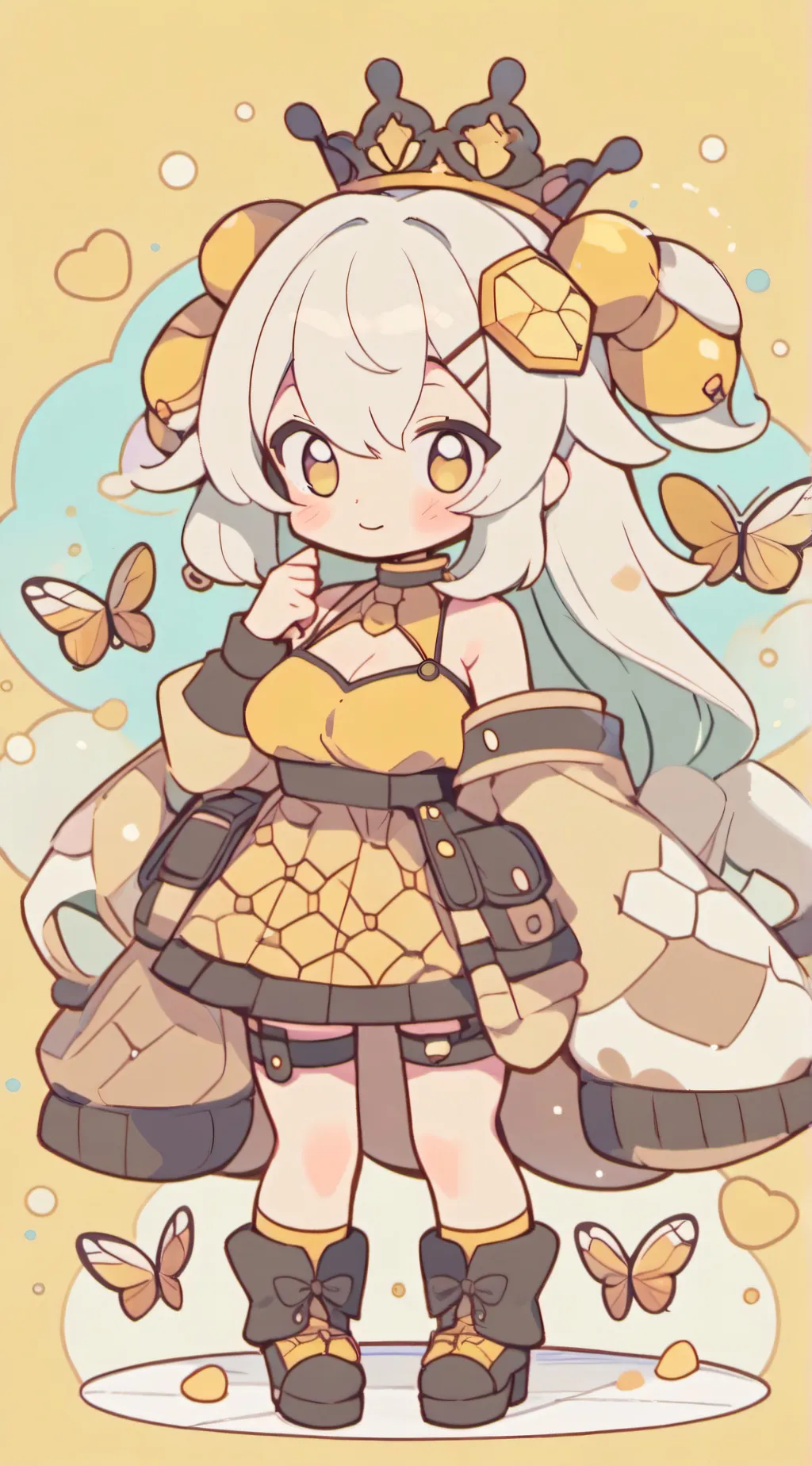 ai character: bee queen background
