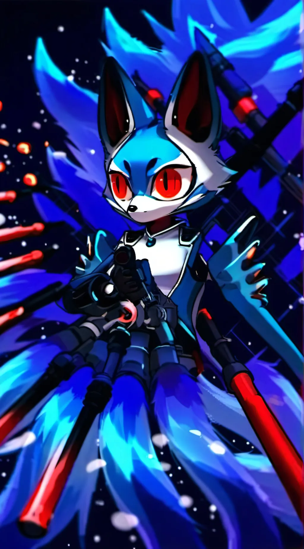 ai character: kitsune background