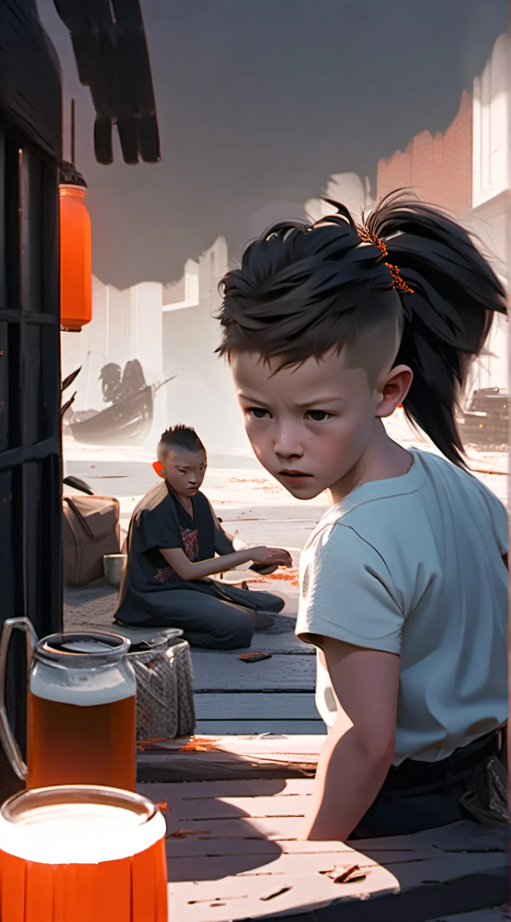 ai character: weird kids  background