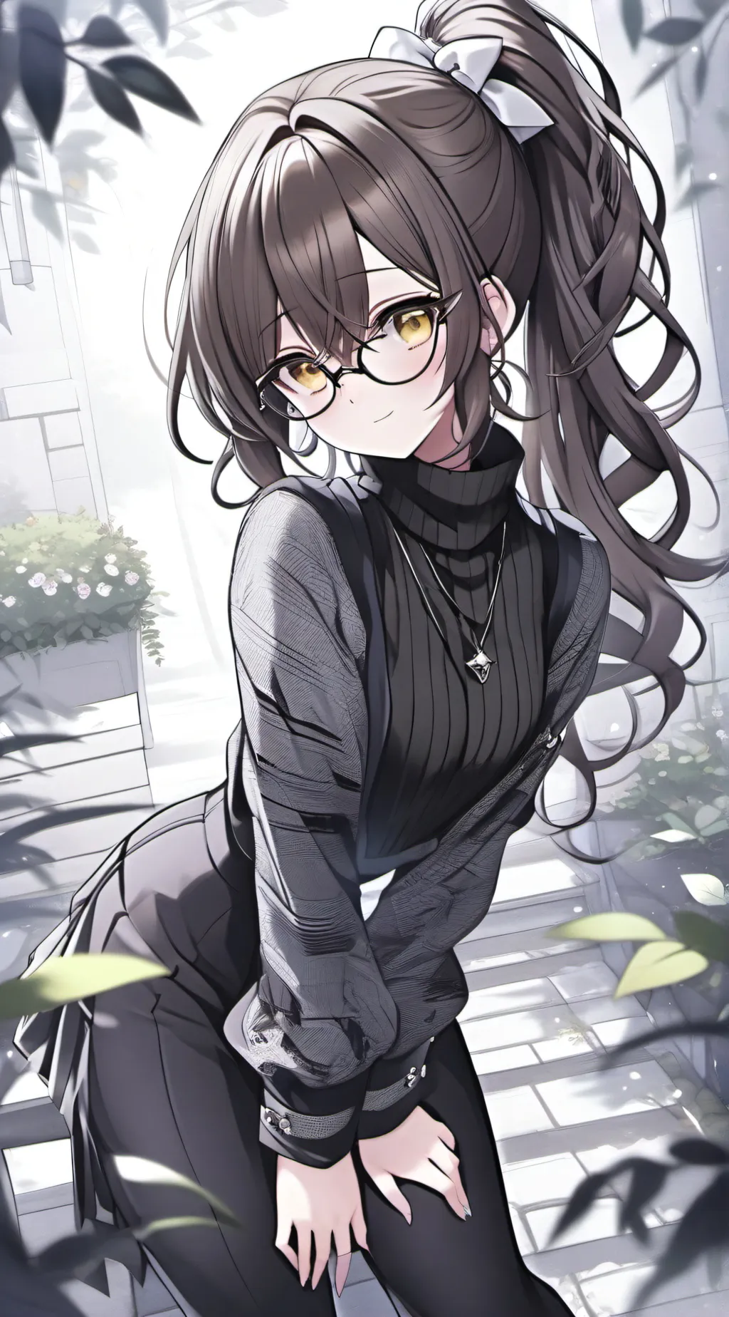 ai character: Lilac background