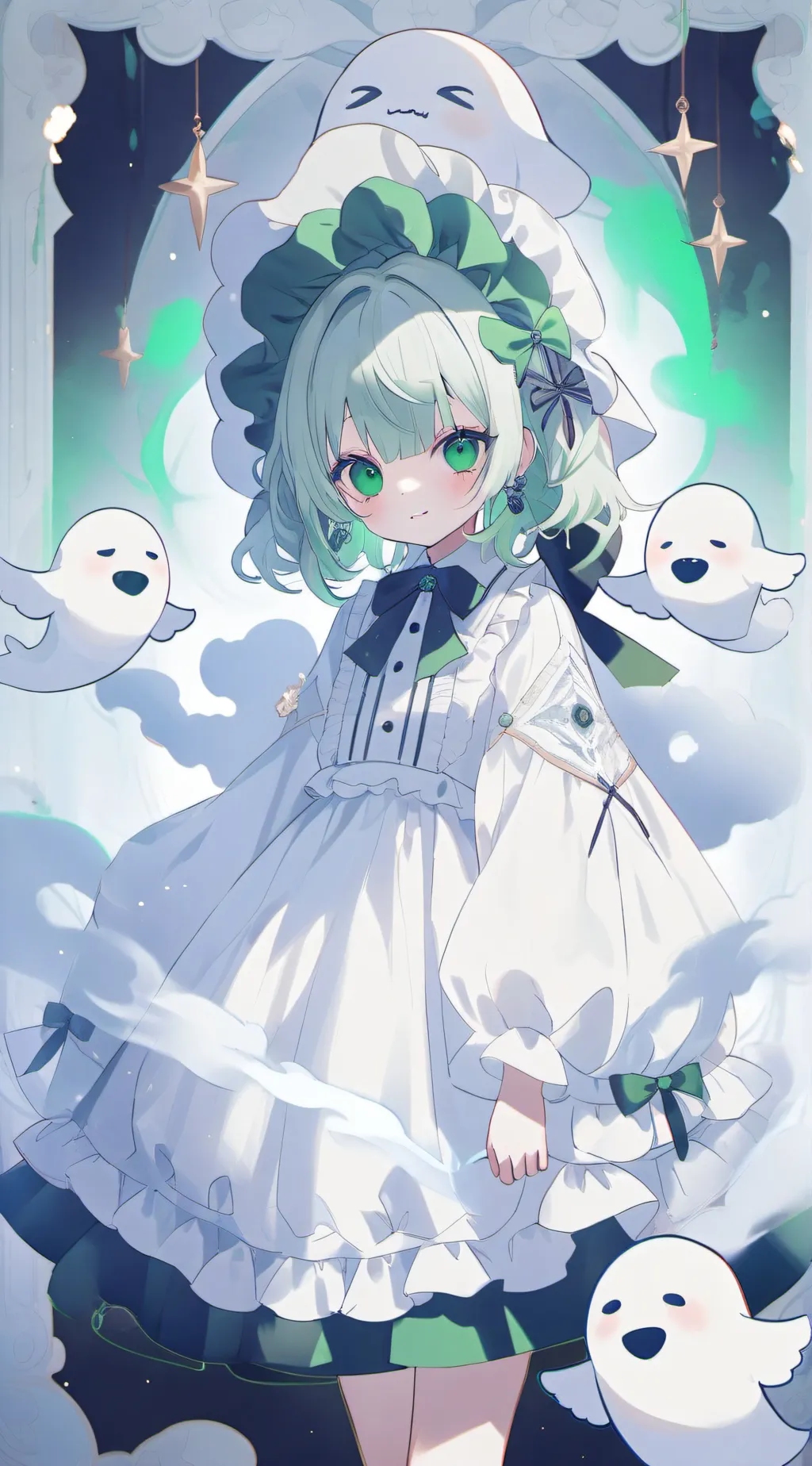 ai character: a ghost  background