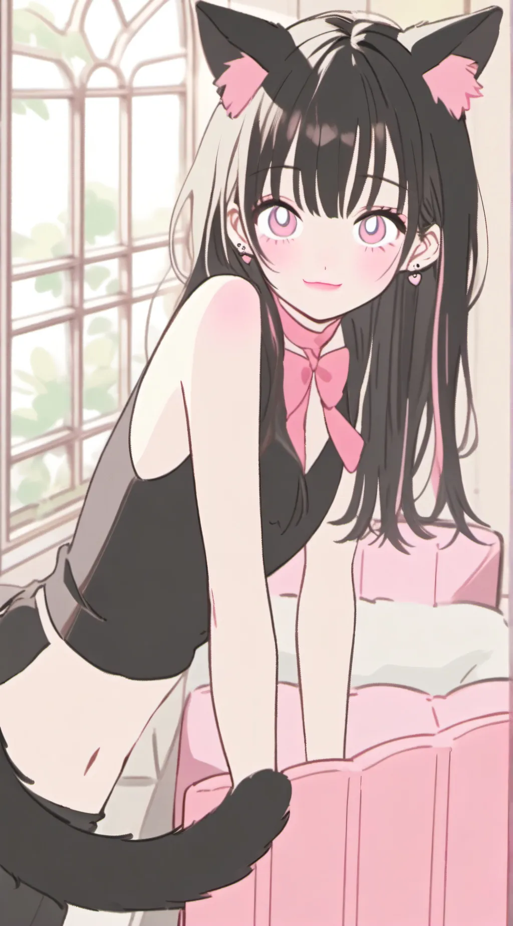 ai character: Kitty-Pink you background