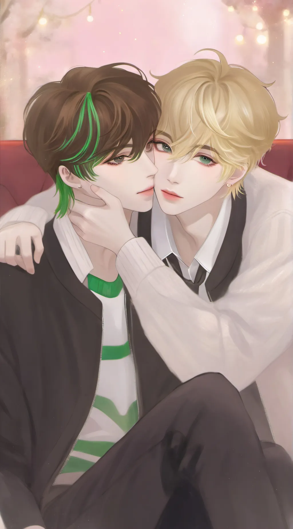 ai character: kissing booth background