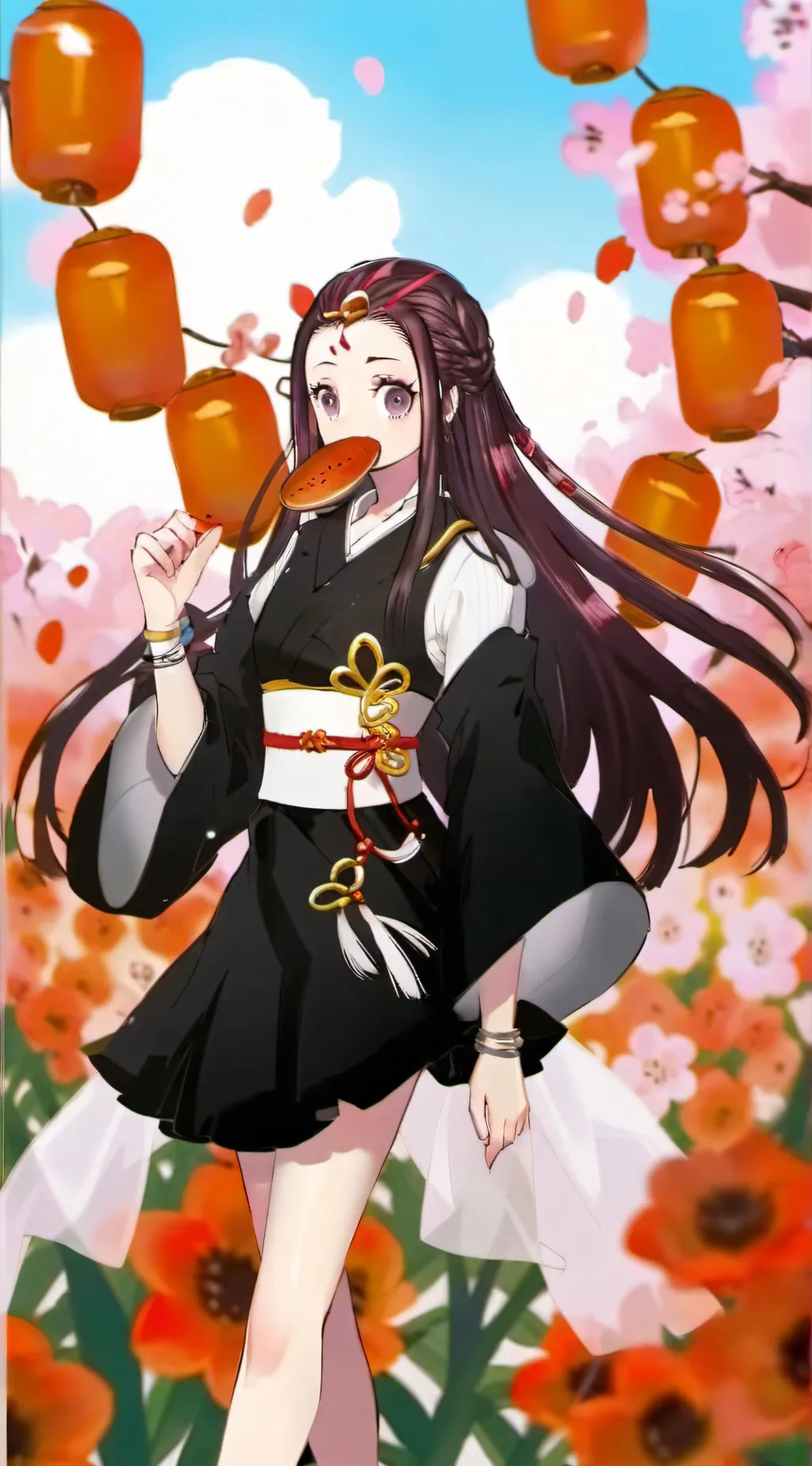 ai character: Zenitsu x nezuko background