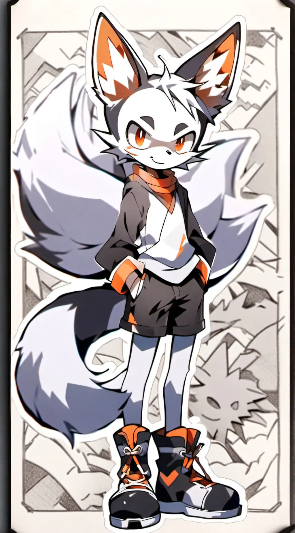 ai character: black tails background