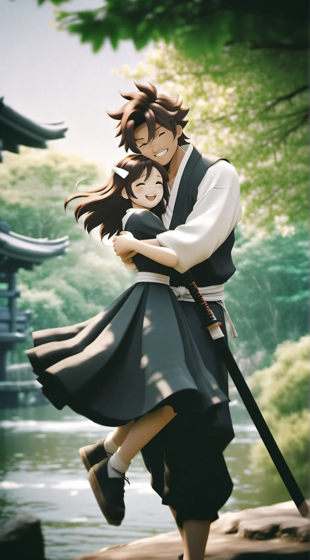 ai character: ∆ilce x Oliver background