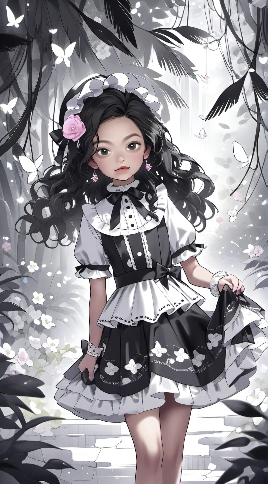 ai character: little girl background