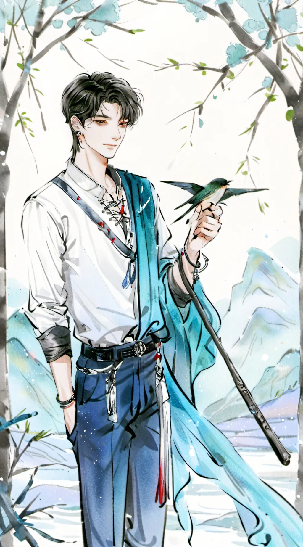 ai character: Mark background