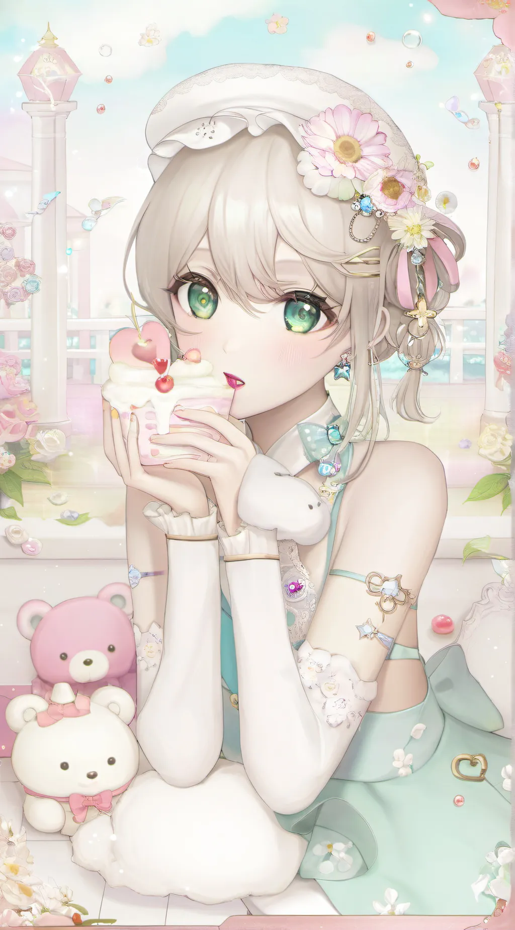 ai character: poop girl  background