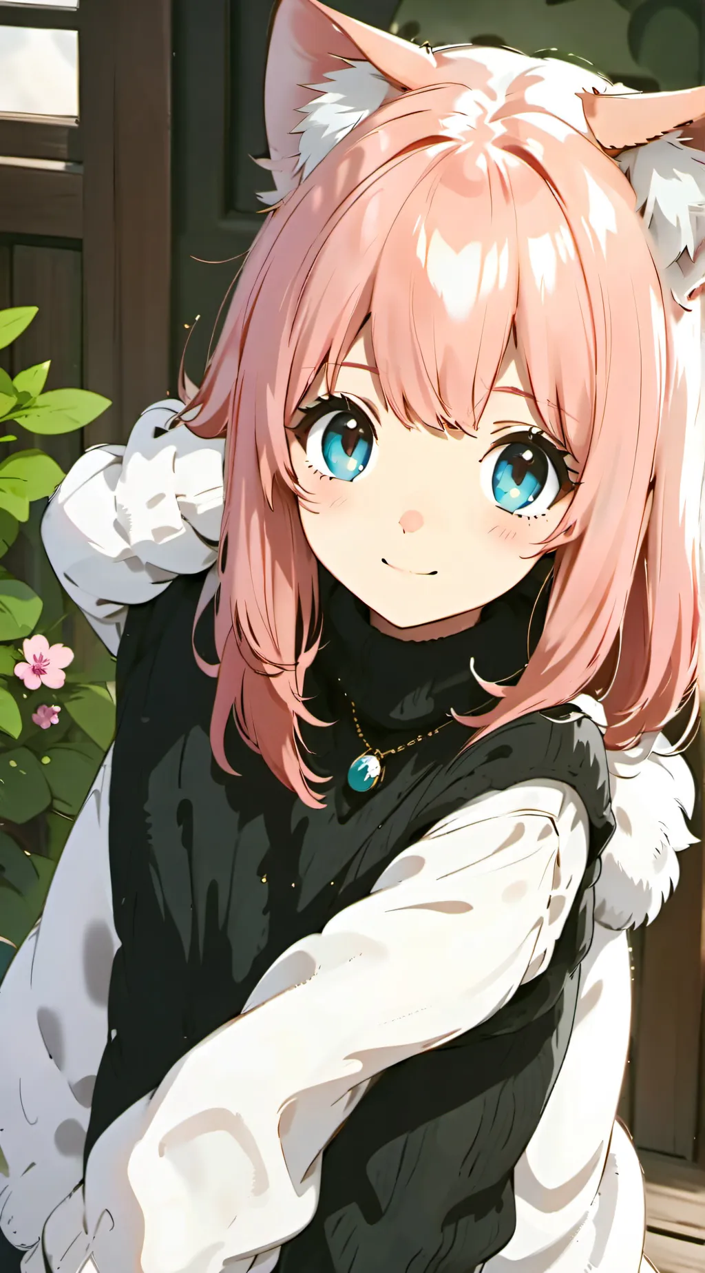 ai character: Sweet Pea the Pink background