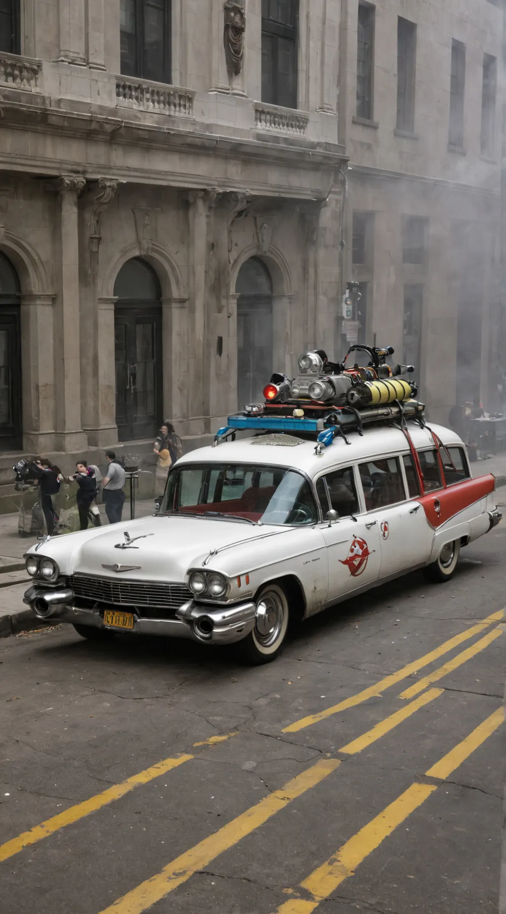 ai character: hb ghost busters background