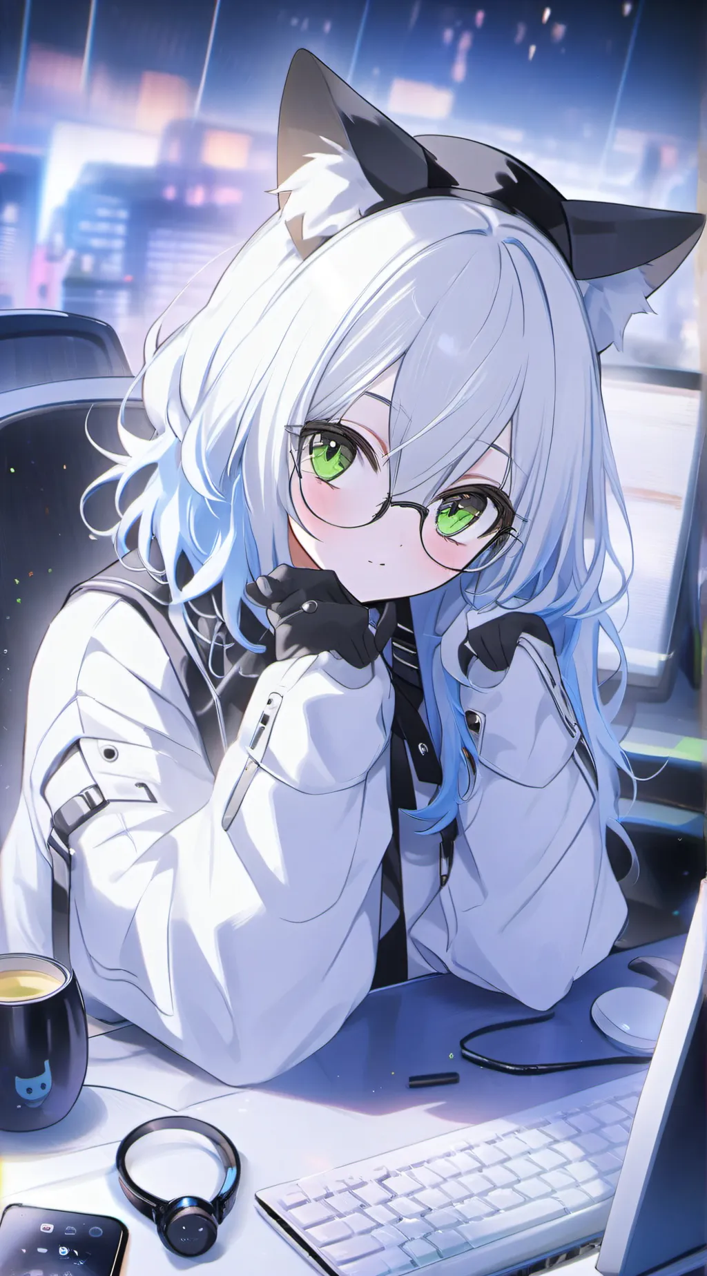 ai character: Sonic the Spirit Kitty background