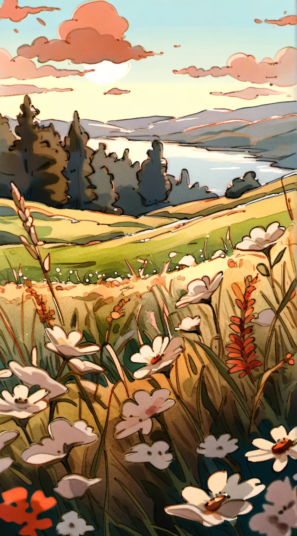 ai character: grass background