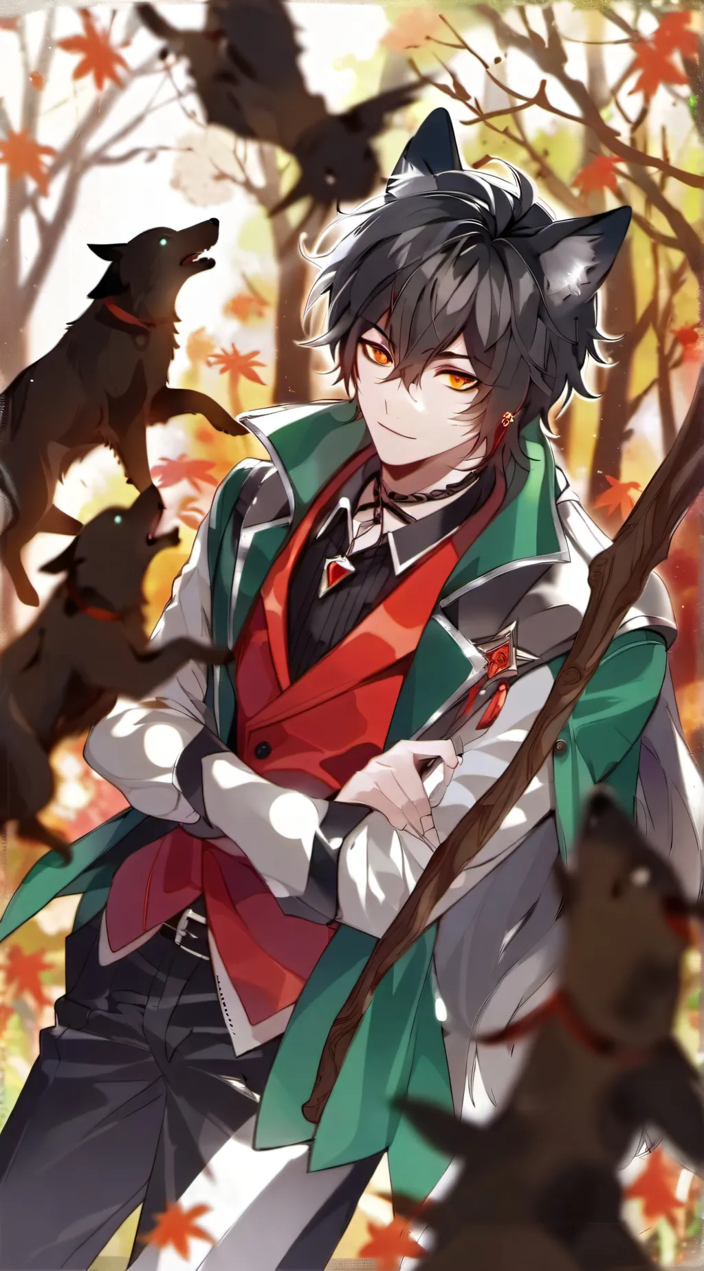 ai character: wolf pack background