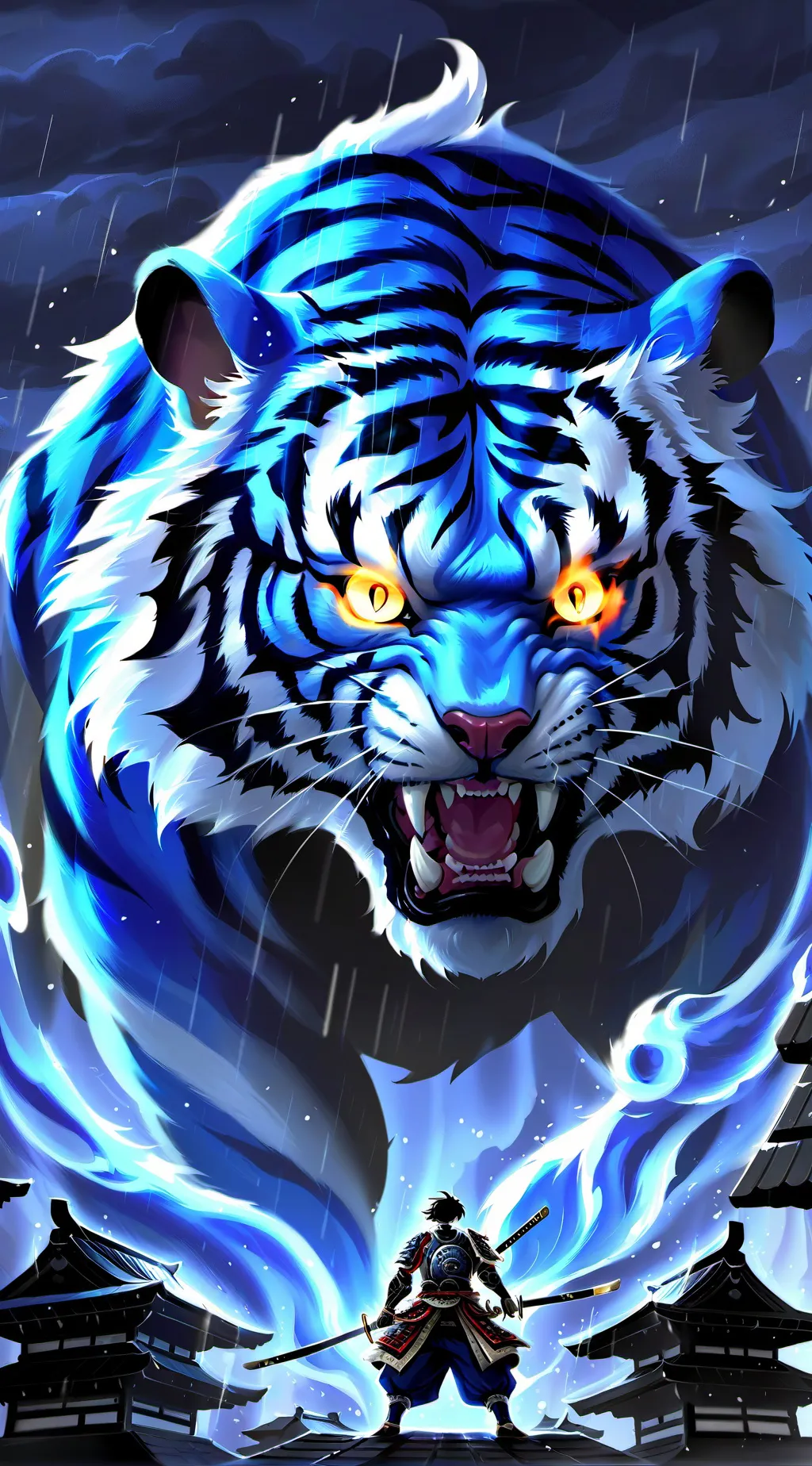 ai character: *-thunder+* background